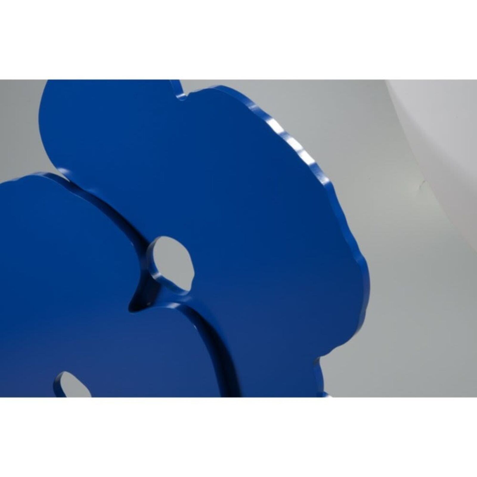 Artwork by Donald Sultan, Blue Poppies, Made of Painted aluminum on polished aluminum base 