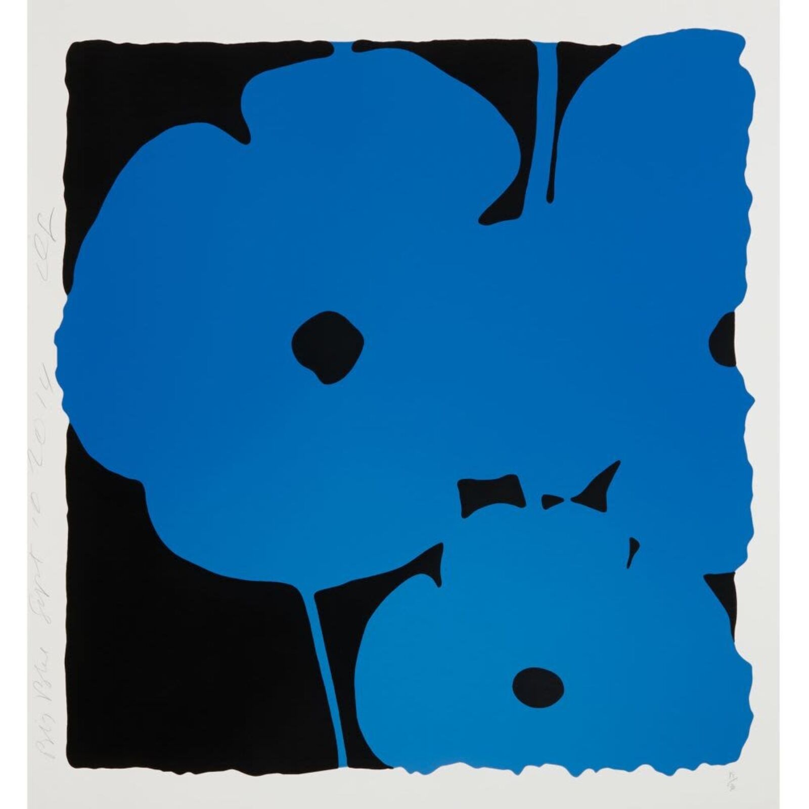 Artwork by Donald Sultan, Big Blue, Sept 10, 2014, Made of Silkscreen 