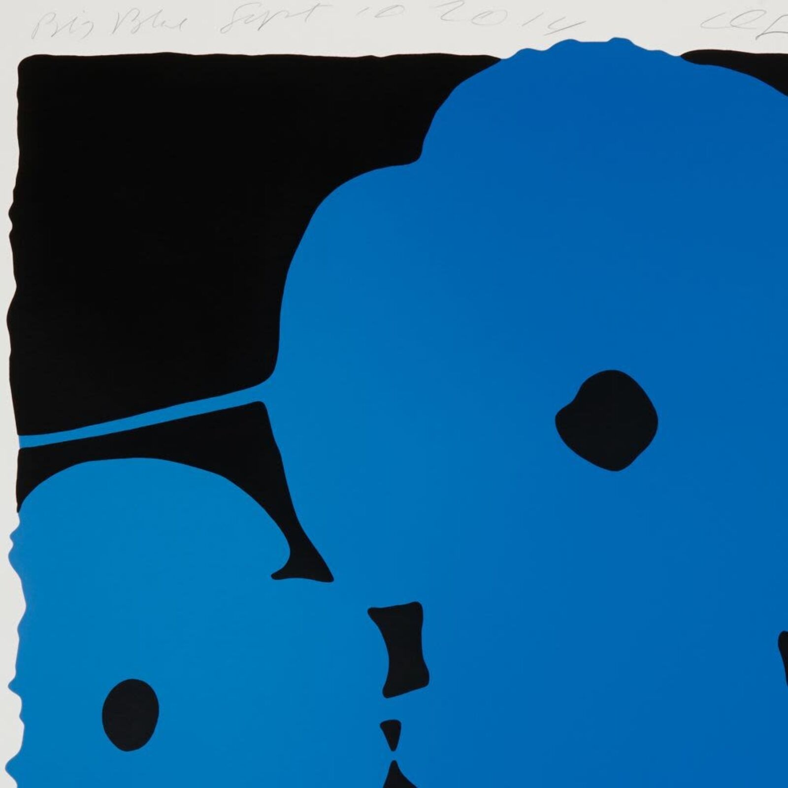 Artwork by Donald Sultan, Big Blue, Sept 10, 2014, Made of Silkscreen 