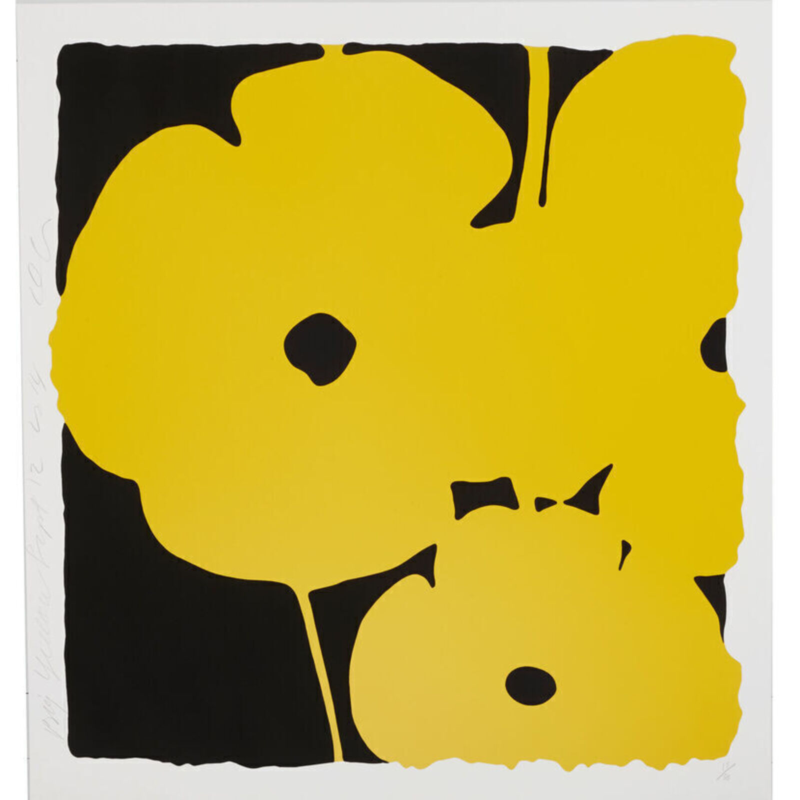 Artwork by Donald Sultan, Big Yellow, Sept. 12, 2014, Made of Silkscreen 