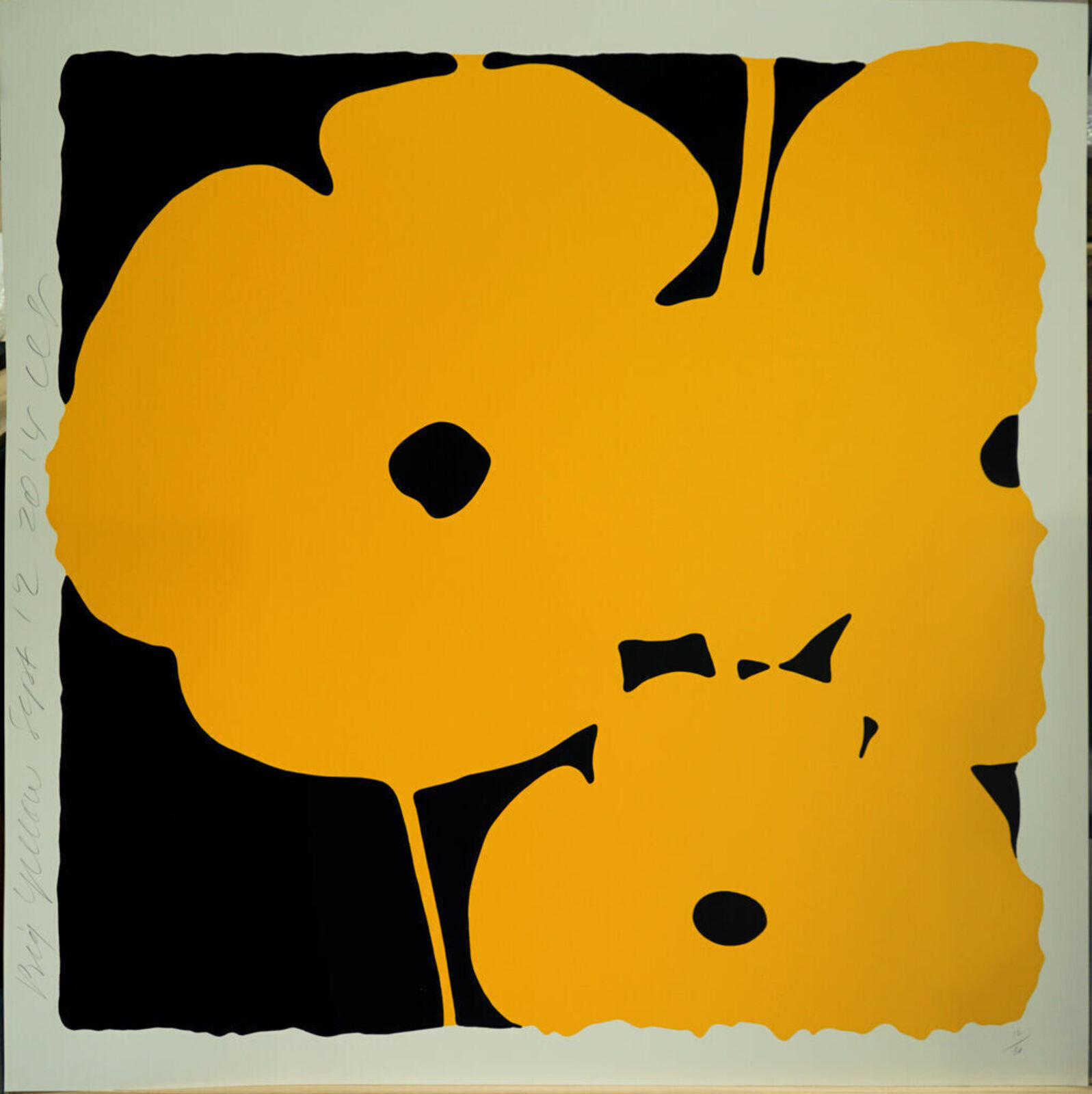 Artwork by Donald Sultan, Big Yellow, Sept. 12, 2014, Made of Silkscreen 