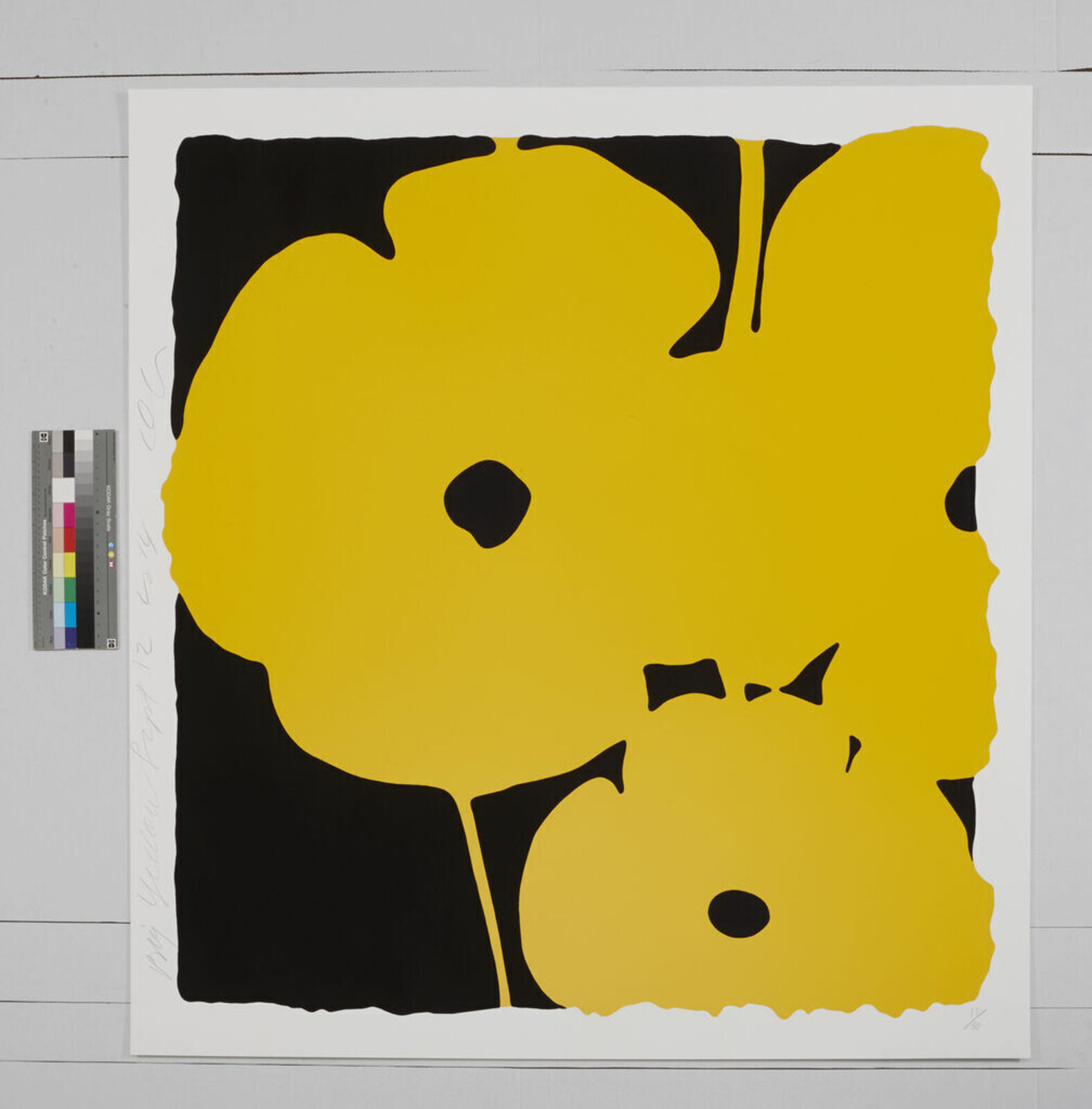 Artwork by Donald Sultan, Big Yellow, Sept. 12, 2014, Made of Silkscreen 