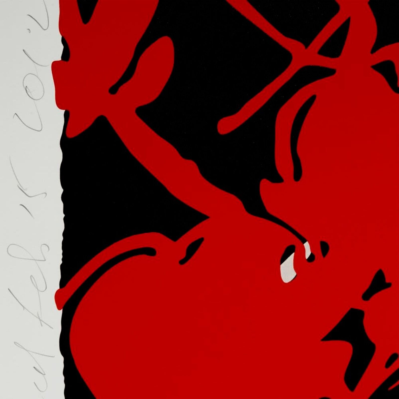 Artwork by Donald Sultan, Black and Red, Feb. 15, 2012, Made of Silkscreen 