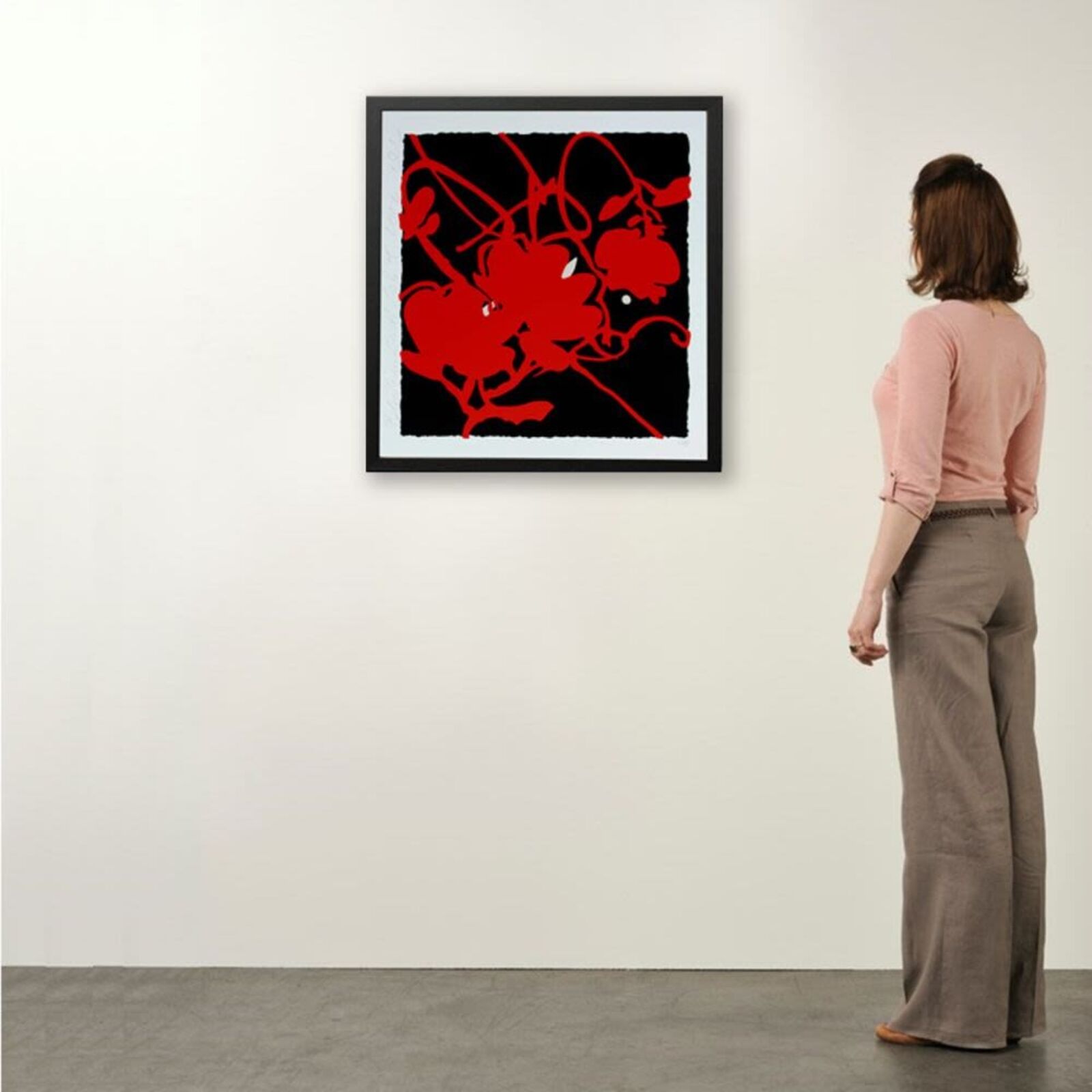 Artwork by Donald Sultan, Black and Red, Feb. 15, 2012, Made of Silkscreen 