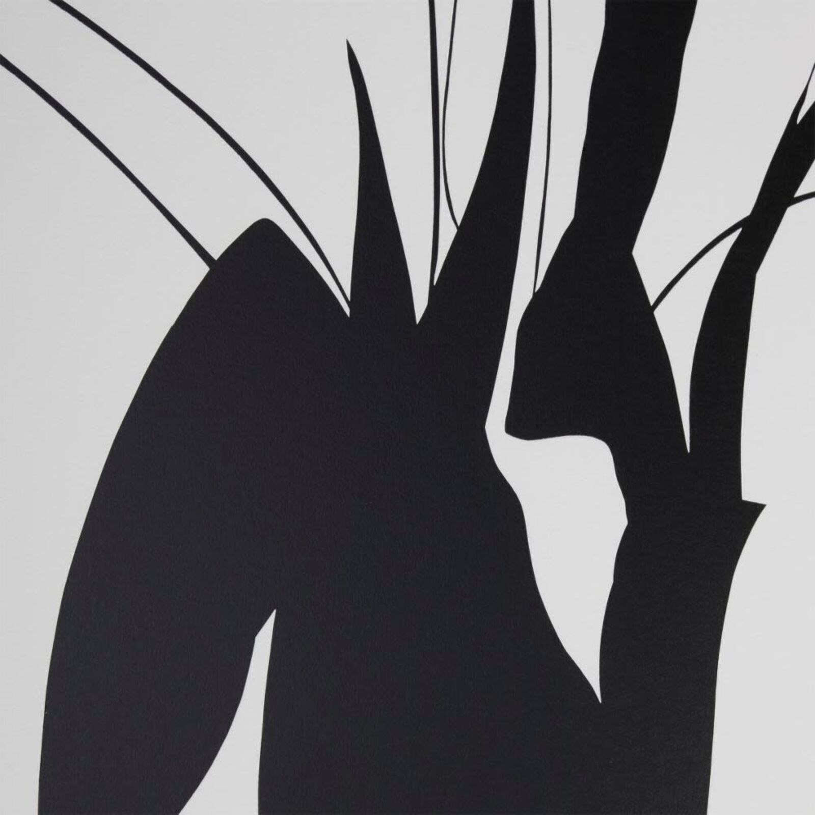 Artwork by Donald Sultan, Black Tulips and Vase, Feb 26, 2014, Made of Silkscreen 