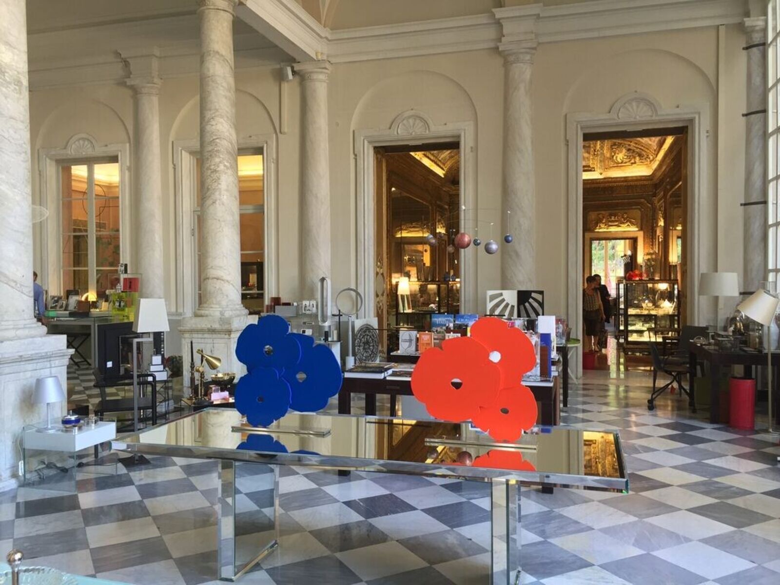 Artwork by Donald Sultan, Red Poppies, Made of Painted aluminum on polished aluminum base 