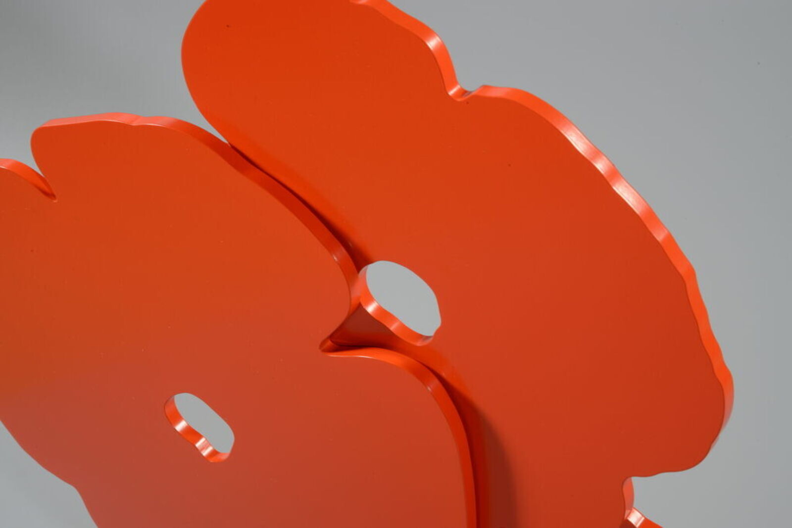 Artwork by Donald Sultan, Red Poppies, Made of Painted aluminum on polished aluminum base 