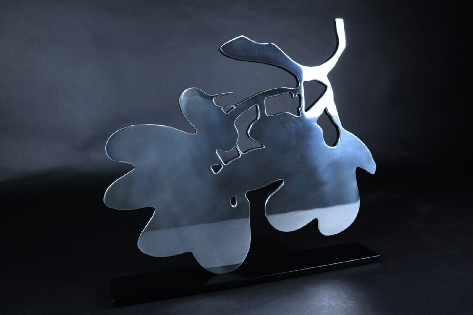Artwork by Donald Sultan, Silver Lantern Flowers, May 5, 2014, Made of Polished Aluminum Sculpture 