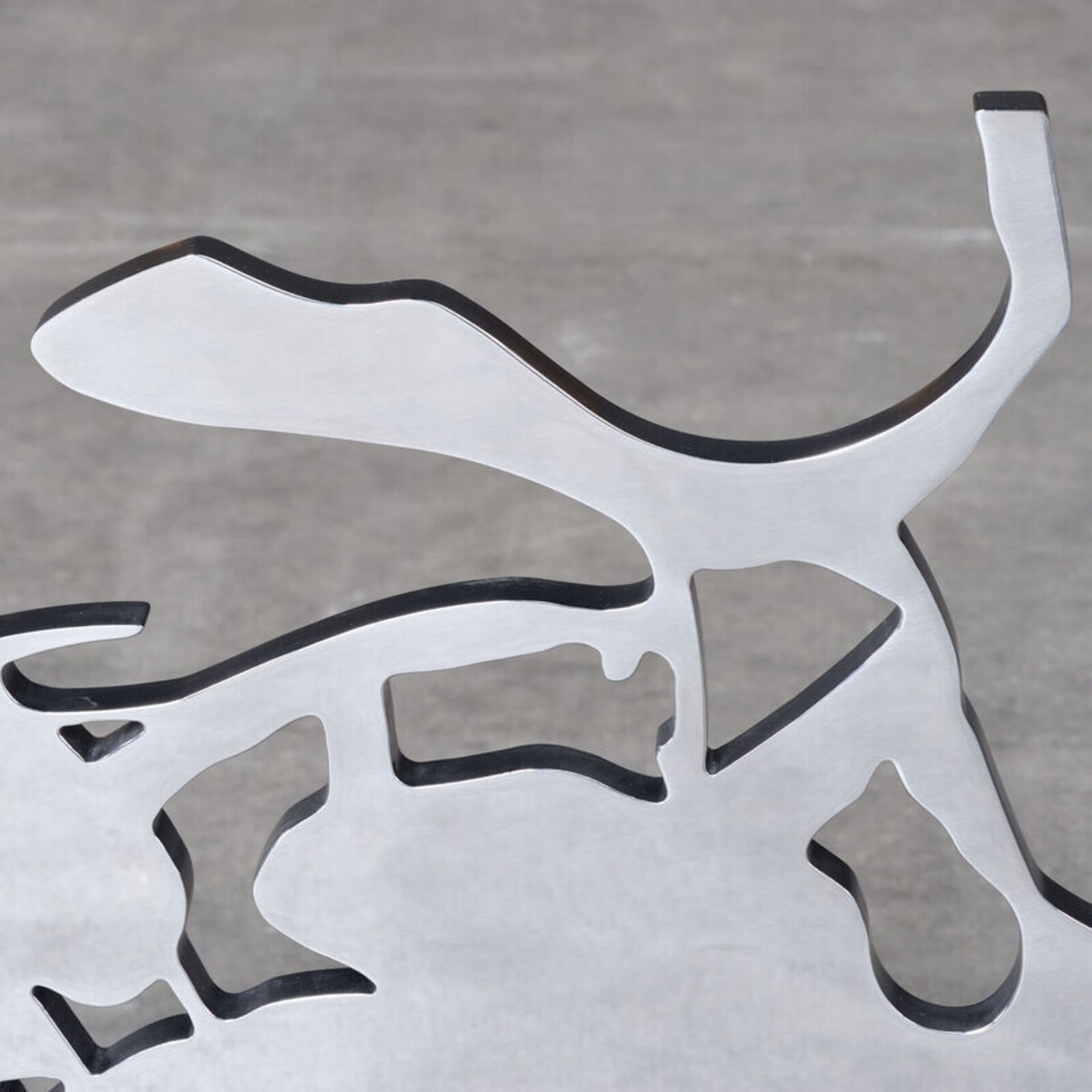 Artwork by Donald Sultan, Silver Lantern Flowers, May 5, 2014, Made of Polished Aluminum Sculpture 