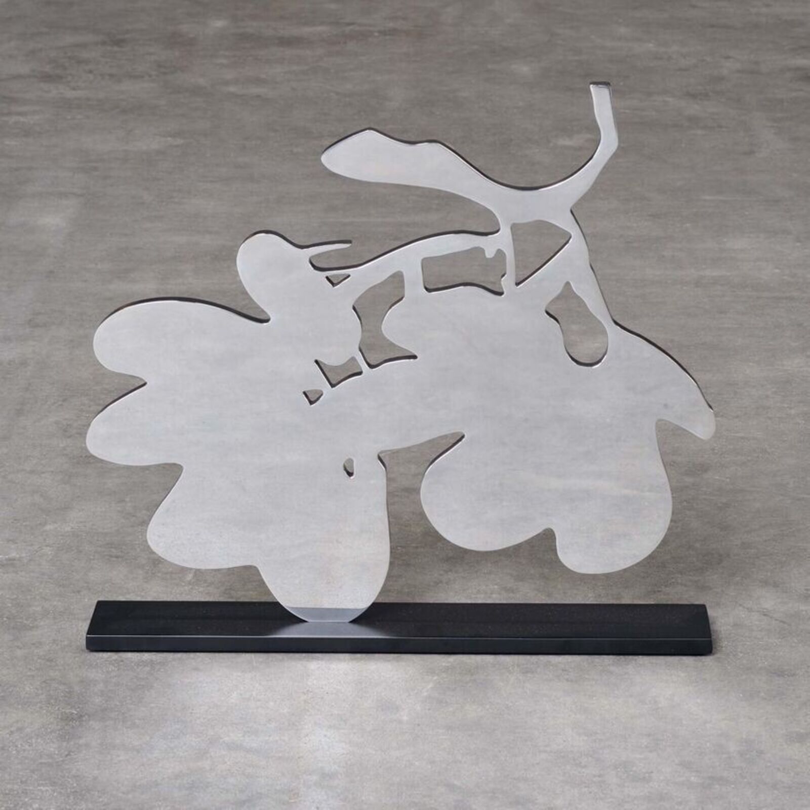 Artwork by Donald Sultan, Silver Lantern Flowers, May 5, 2014, Made of Polished Aluminum Sculpture 