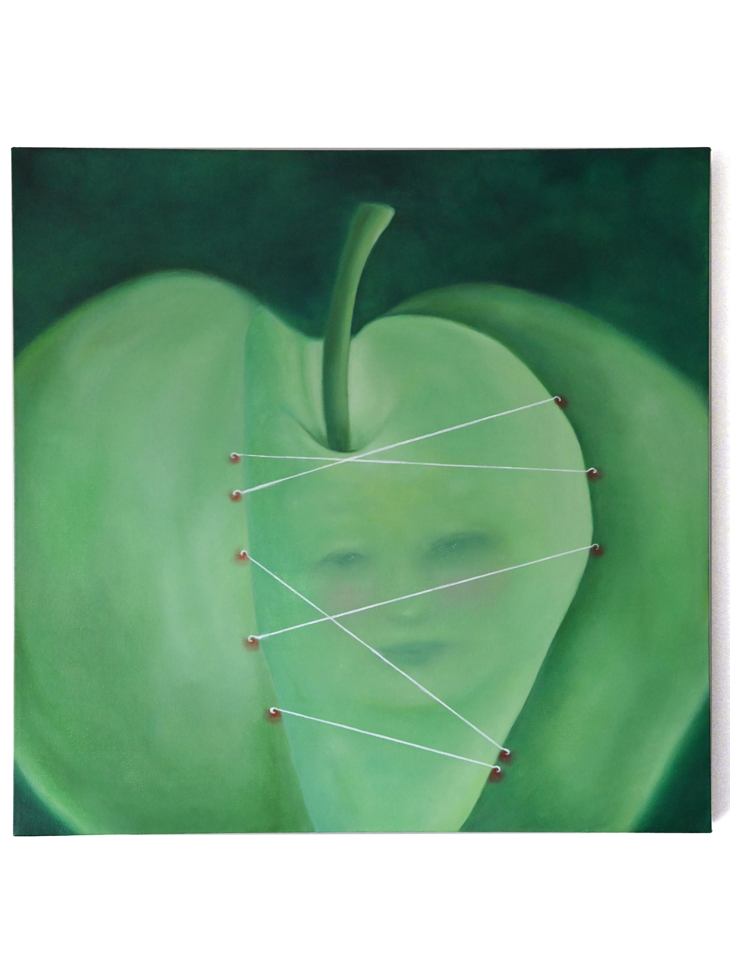 Apple is hull, brain, stitched heart by Dou Wei, 2024