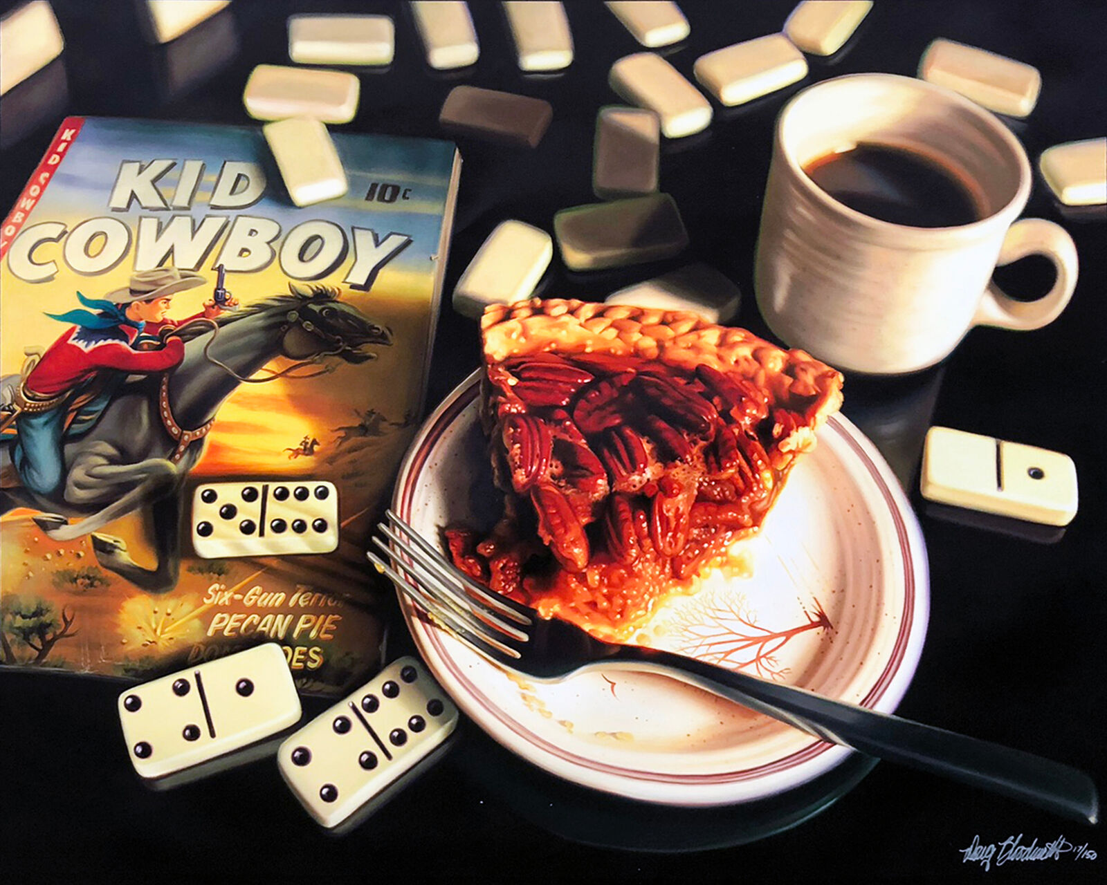 Pecan Pie (large signed giclee on canvas) by Doug Bloodworth, 2011