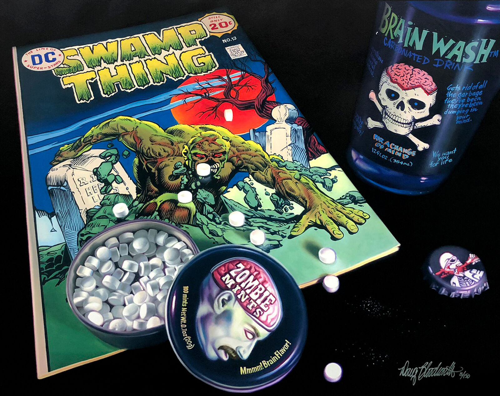 Swamp Thing (large signed giclee on canvas) by Doug Bloodworth, 2013