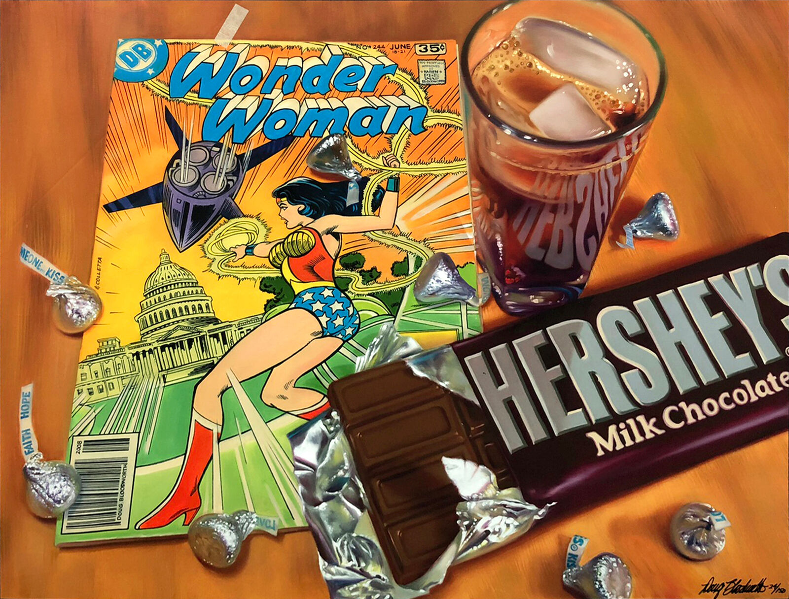 Wonder Woman (large signed giclee on canvas) by Doug Bloodworth, 2010