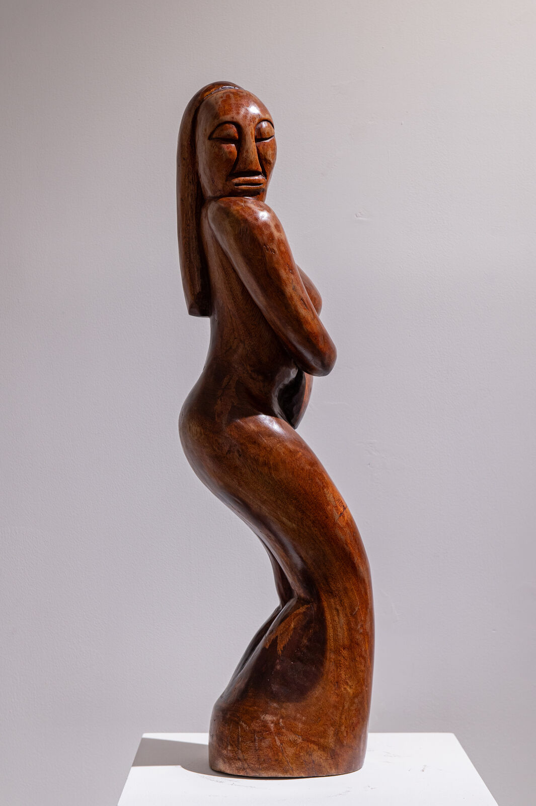 Artwork by Oku Ampofo, Daughter of the Earth, Made of King ebony 