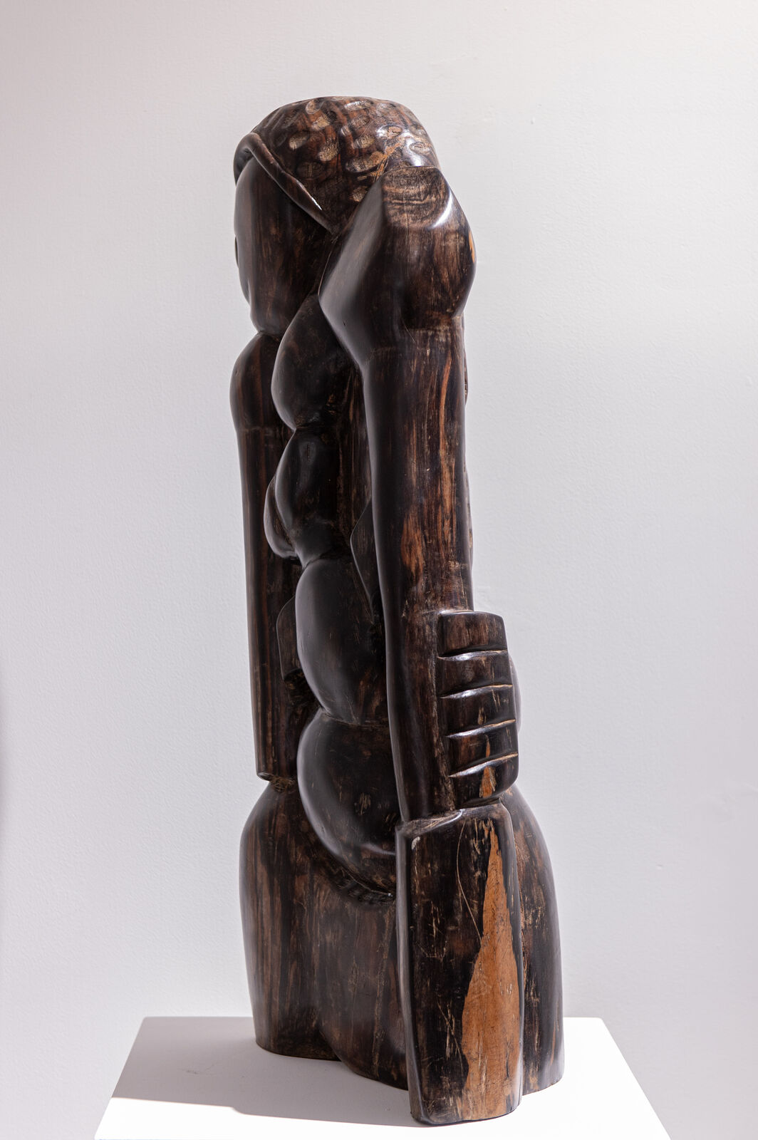 Artwork by Oku Ampofo, Primodial Instinct, Made of Queen ebony 