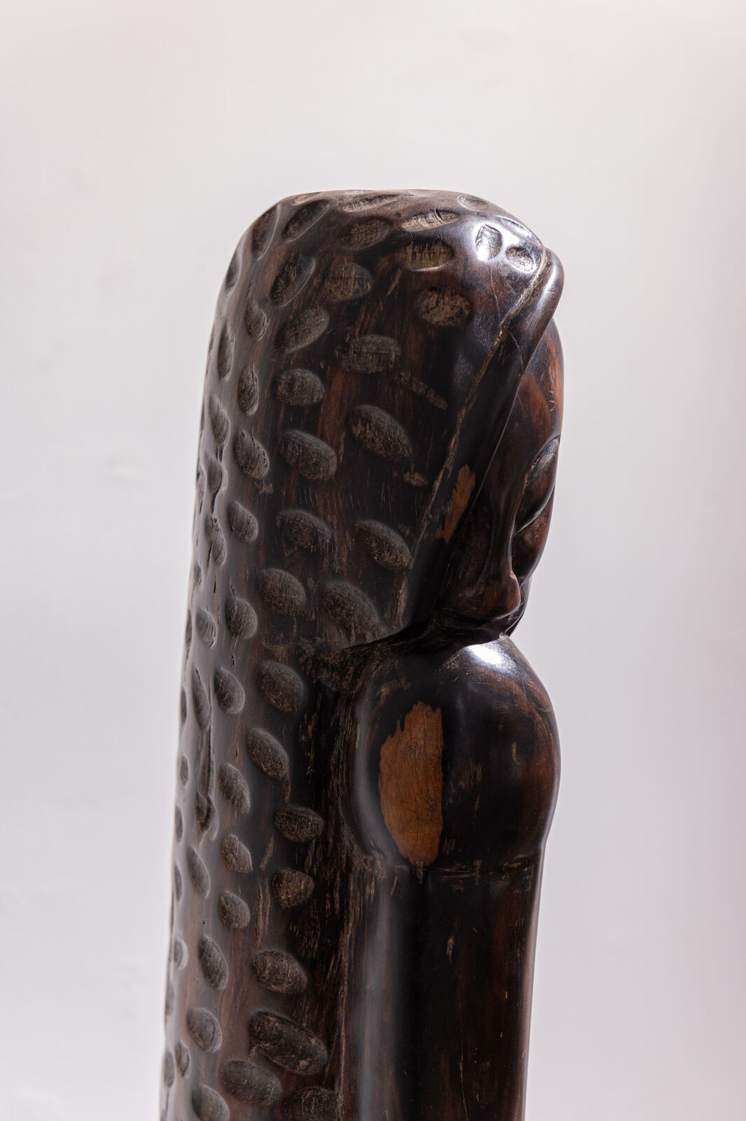 Artwork by Oku Ampofo, Primodial Instinct, Made of Queen ebony 