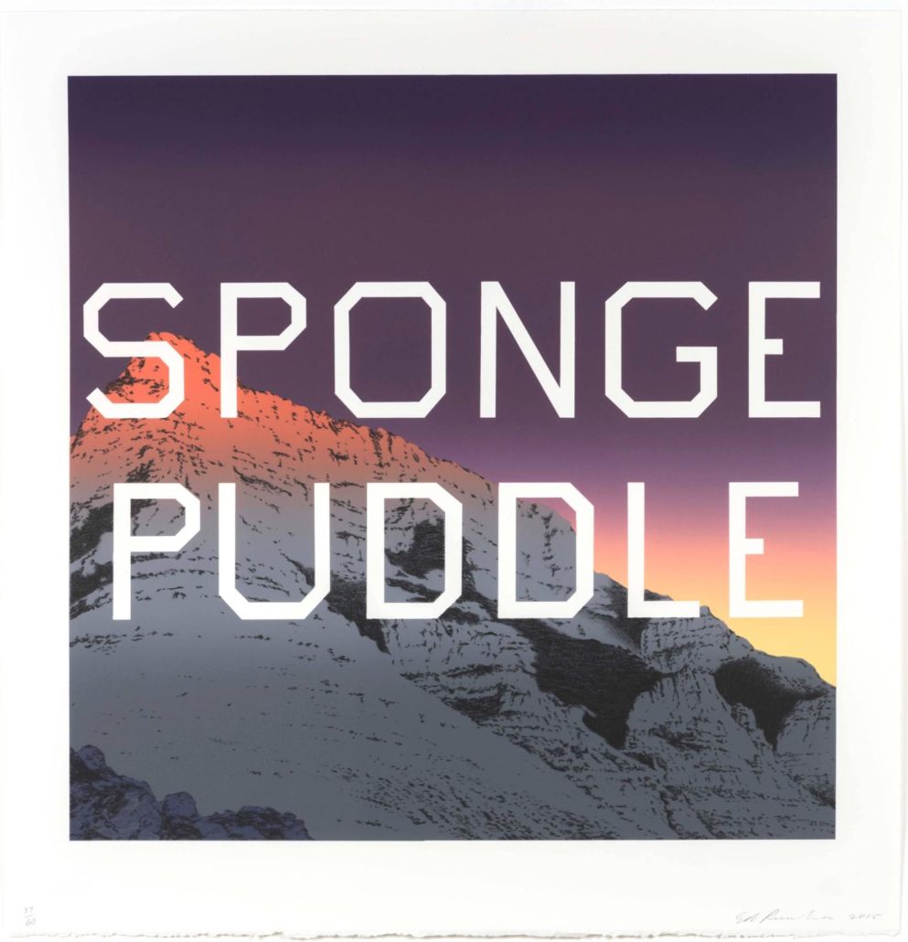 Sponge Puddle by Ed Ruscha, 2015