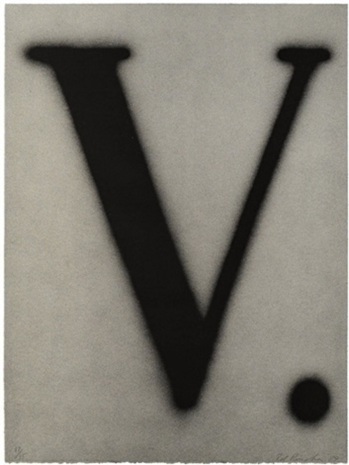 Artwork by Ed Ruscha, V., Made of Lithograph 
