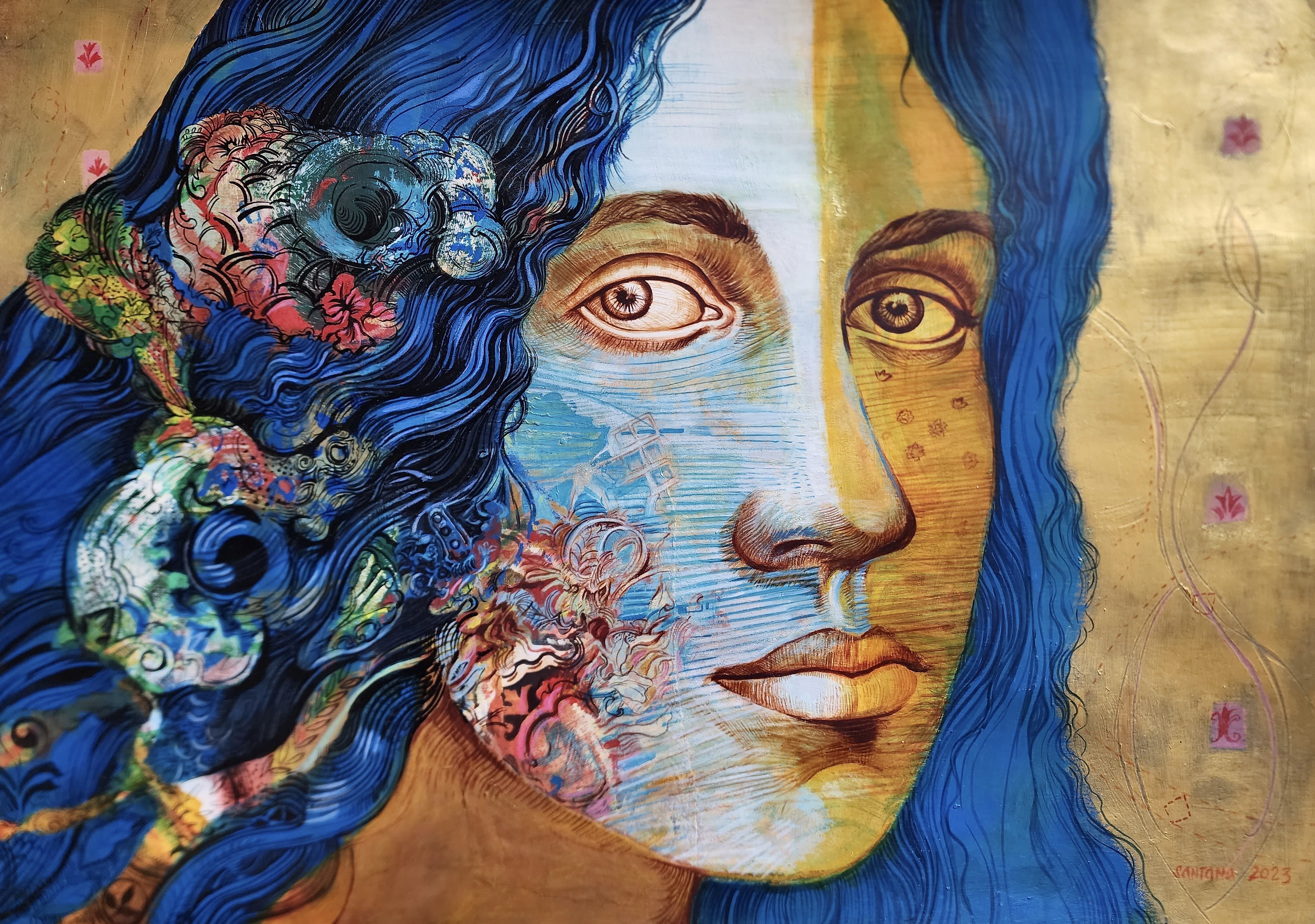 Cabezas ornamentadas IV by Eduardo Santana, 2023