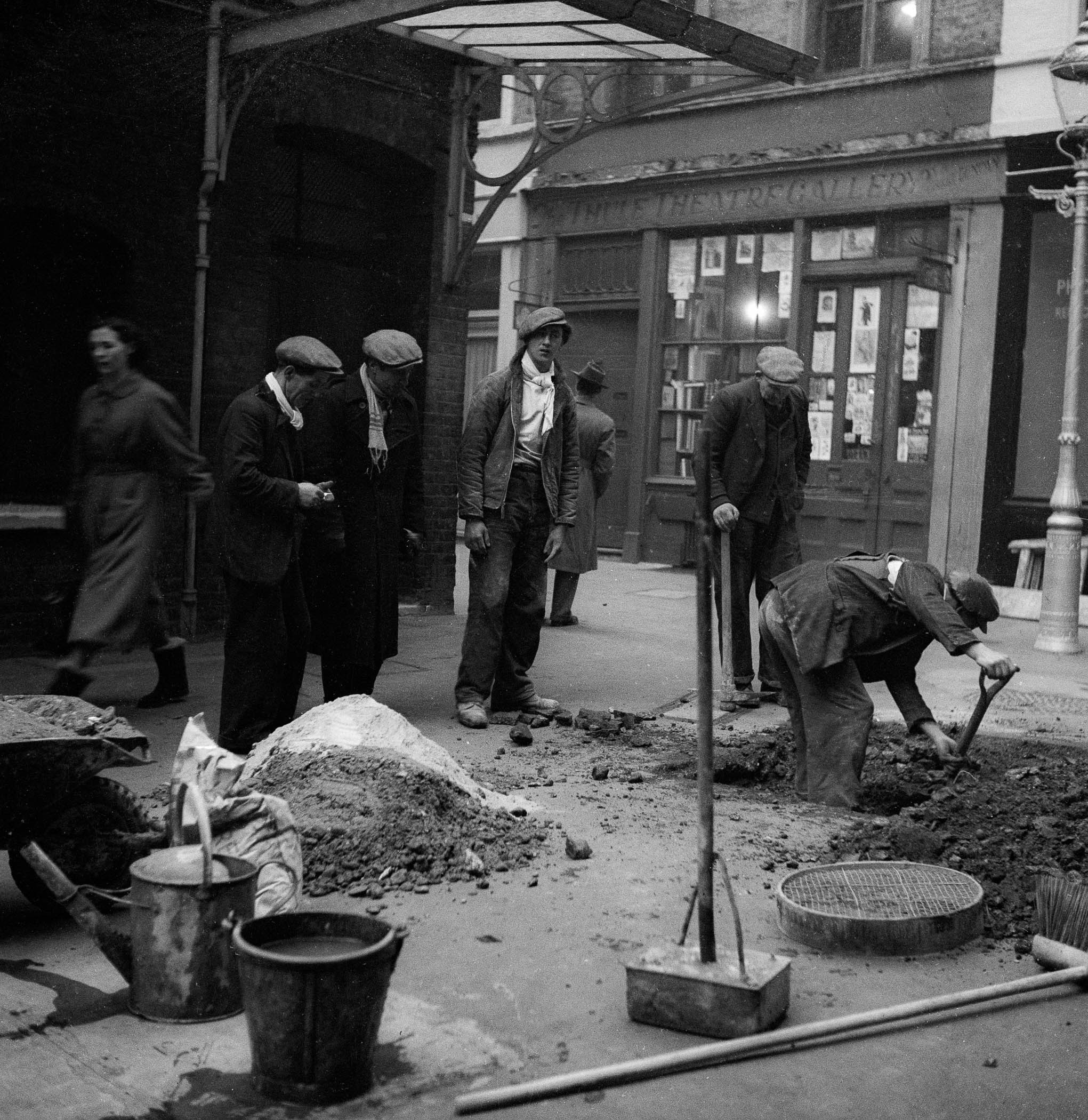 A group of men working on a construction site.