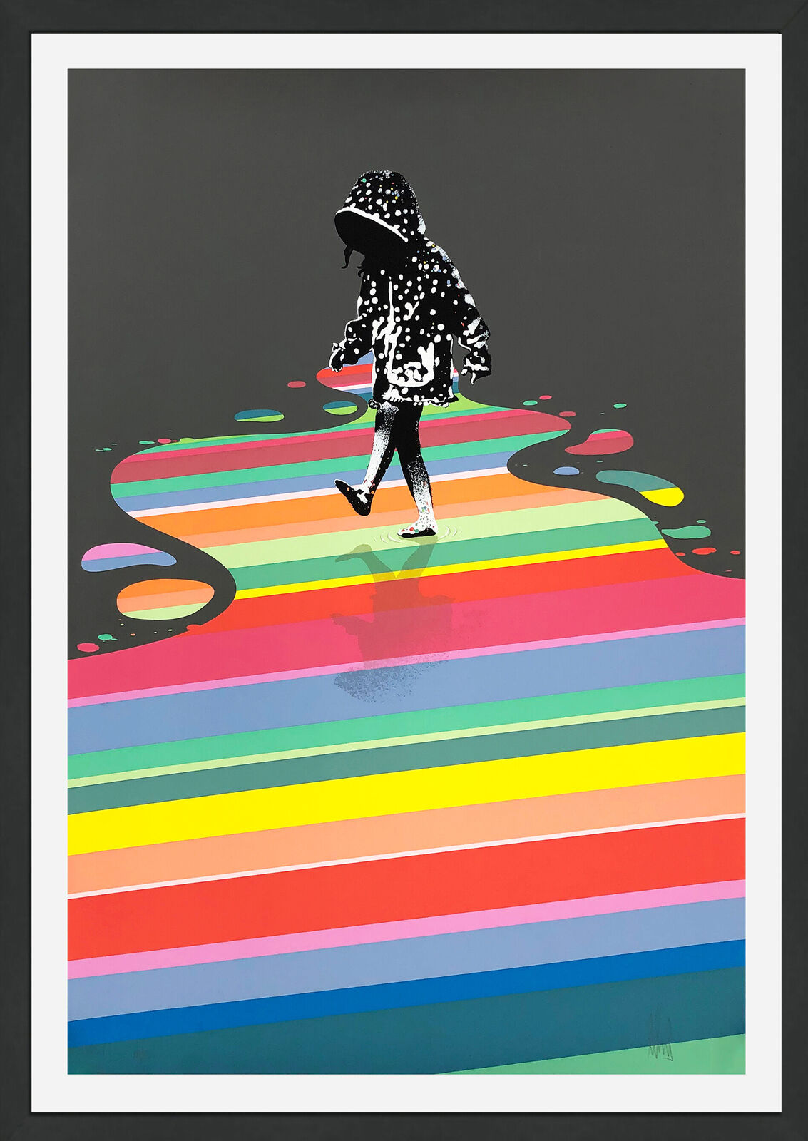 Artwork by Eelus, After the Rain (framed hand signed screen print), Made of Screen Print 