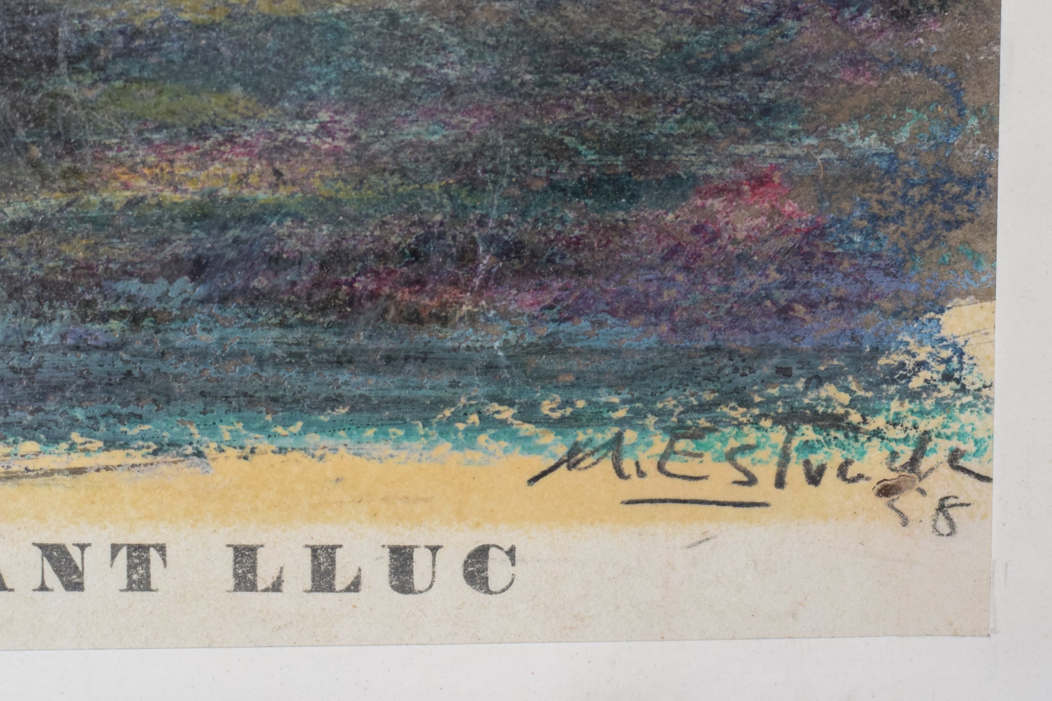 Artwork by Círculo Artístico de Sant Lluc, Expressive Harbour Scene, Made of Woodblock 
