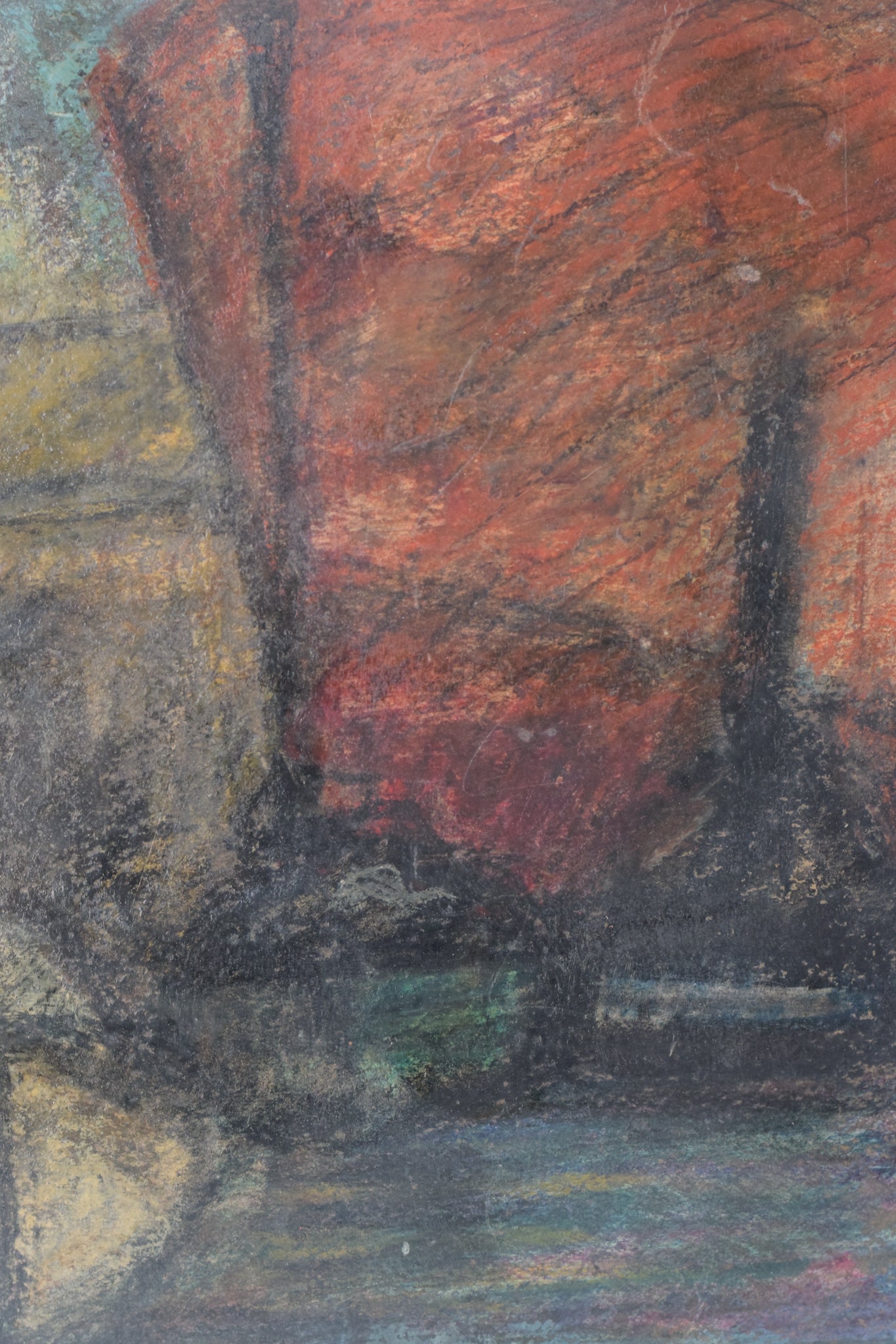 Artwork by Círculo Artístico de Sant Lluc, Expressive Harbour Scene, Made of Woodblock 