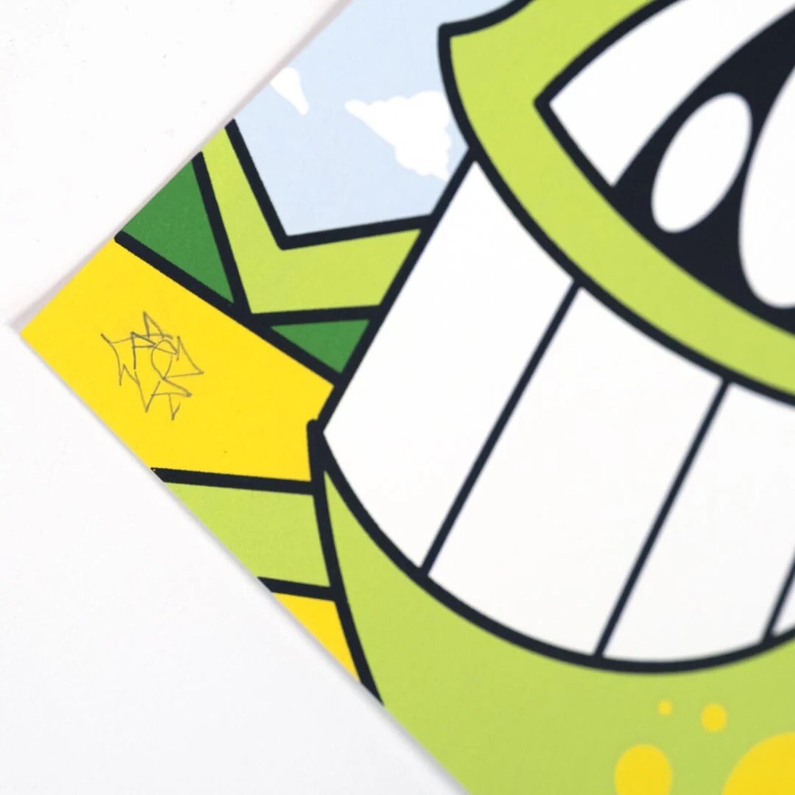 A colorful poster with a bunch of cartoon characters on it.