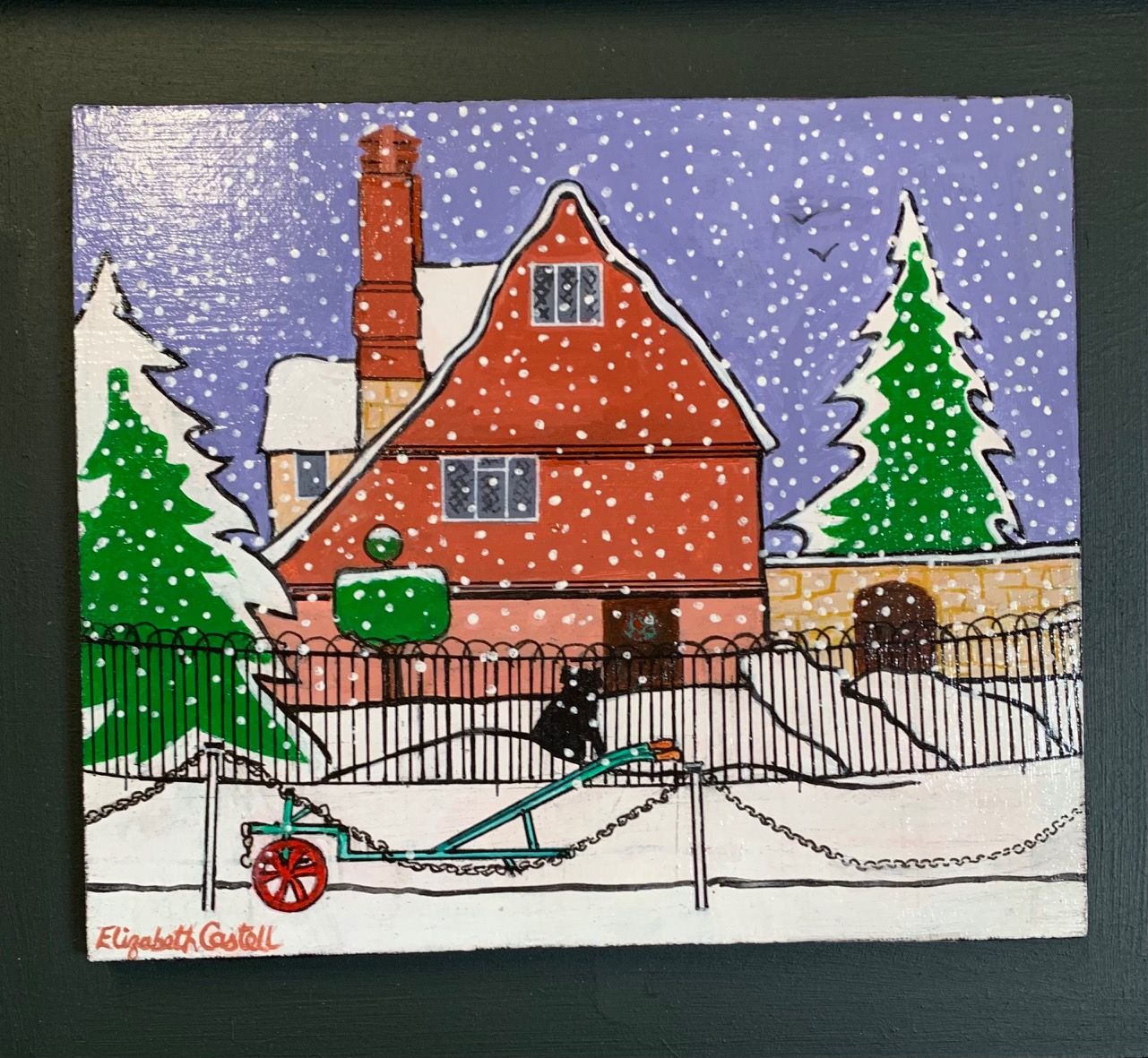 Foyles in Snow by Elizabeth Castell, null