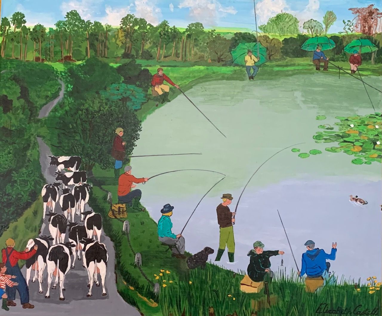 Gone Fishing One by Elizabeth Castell, null