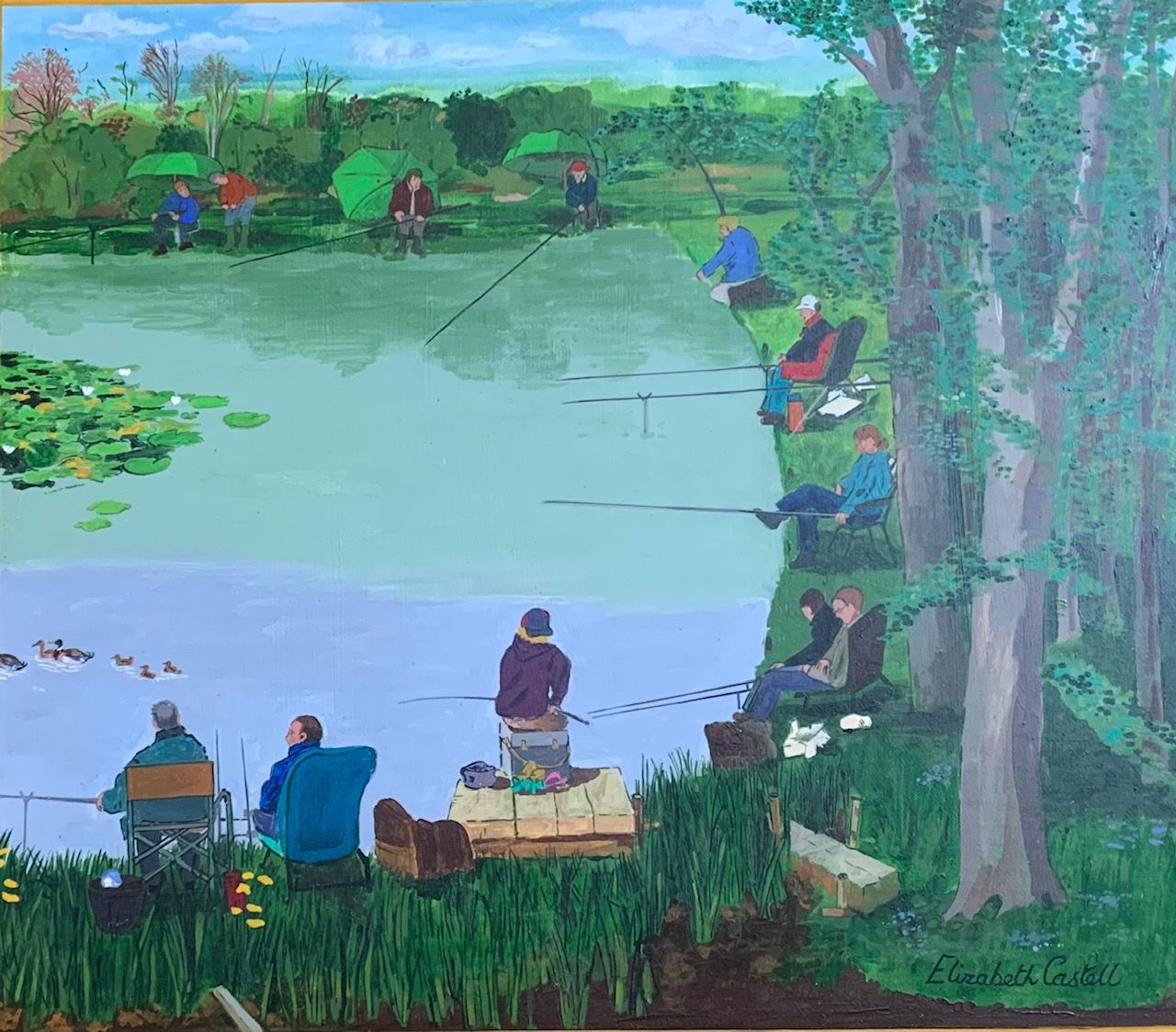 Gone Fishing Too by Elizabeth Castell, null