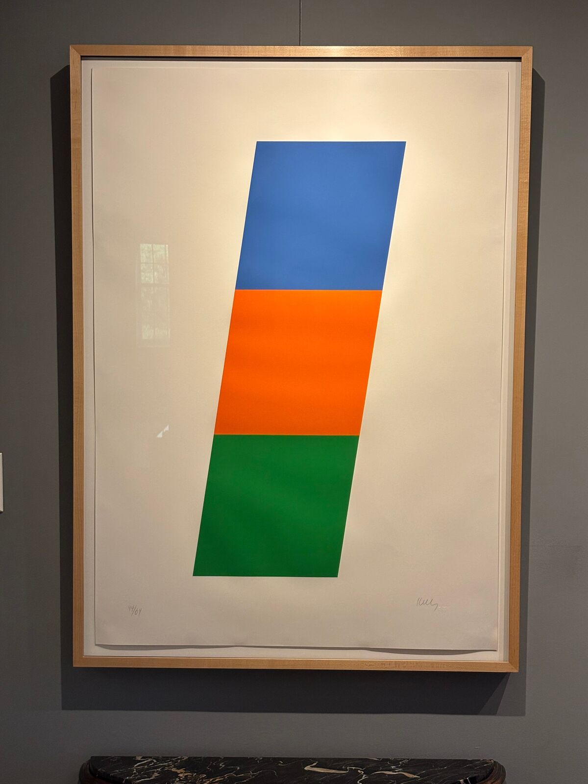 Artwork by Ellsworth Kelly, Blue, Red-Orange, Green, Made of Lithograph 
