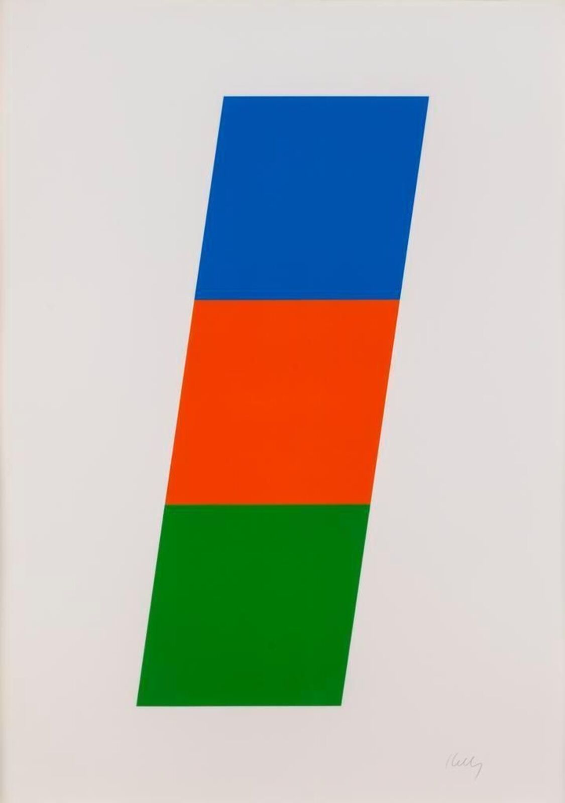Blue, Red-Orange, Green by Ellsworth Kelly, 1970-1971