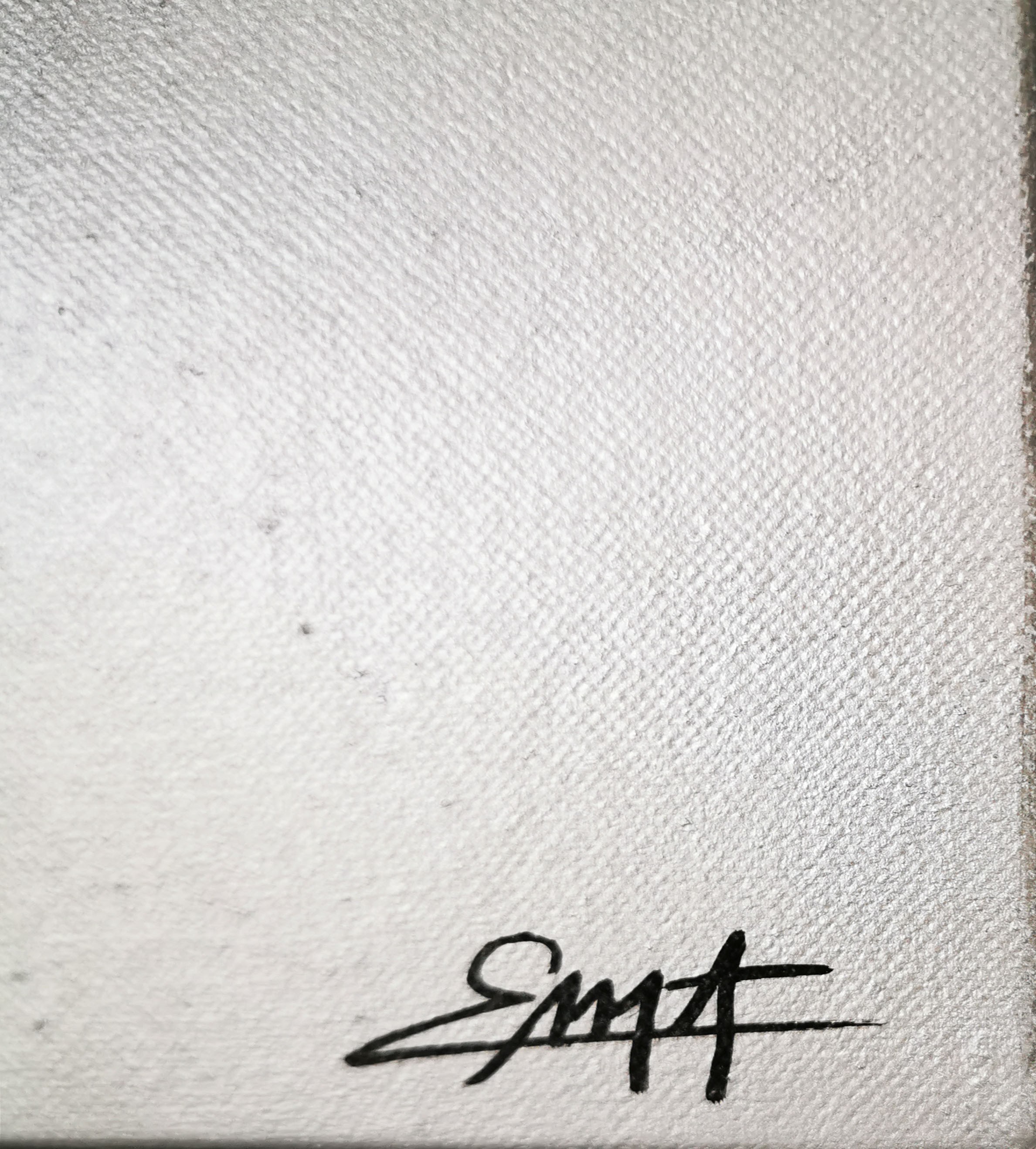 A close up of a painting on a wall.
