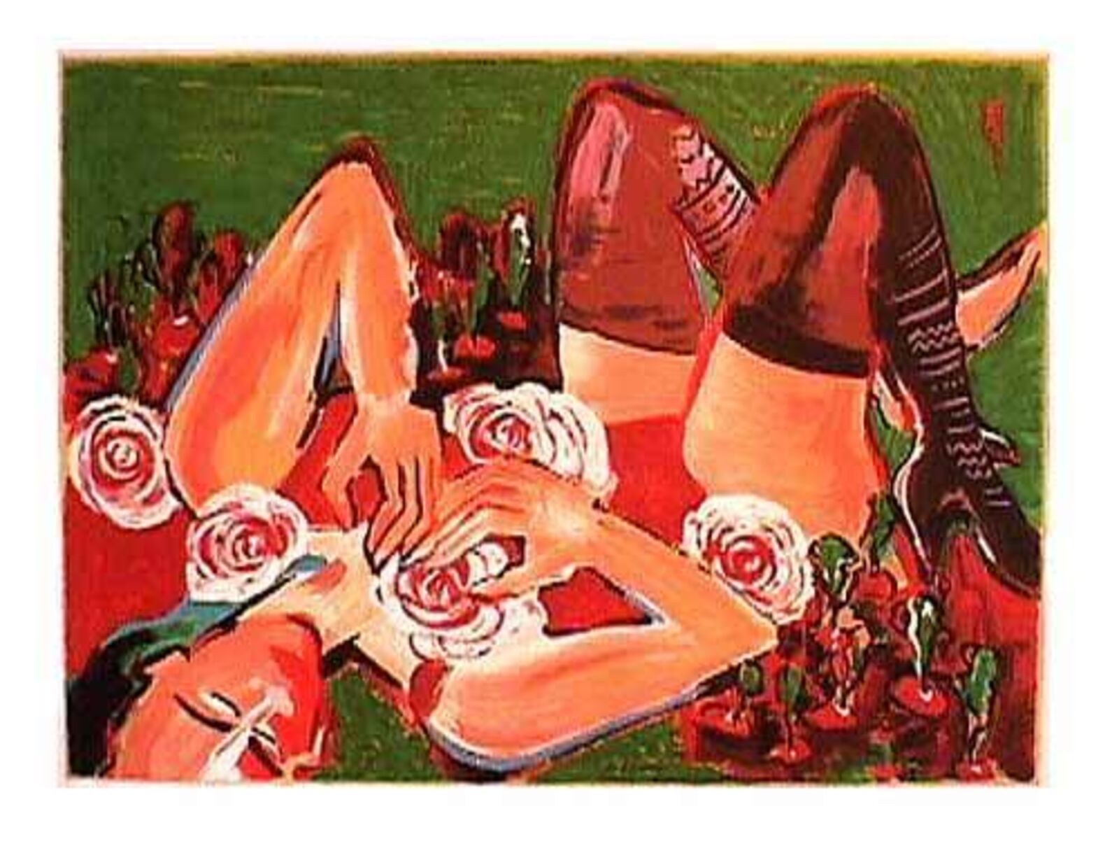 Artwork by Elvira Bach, Roza Diva, Made of Screen print on paper 