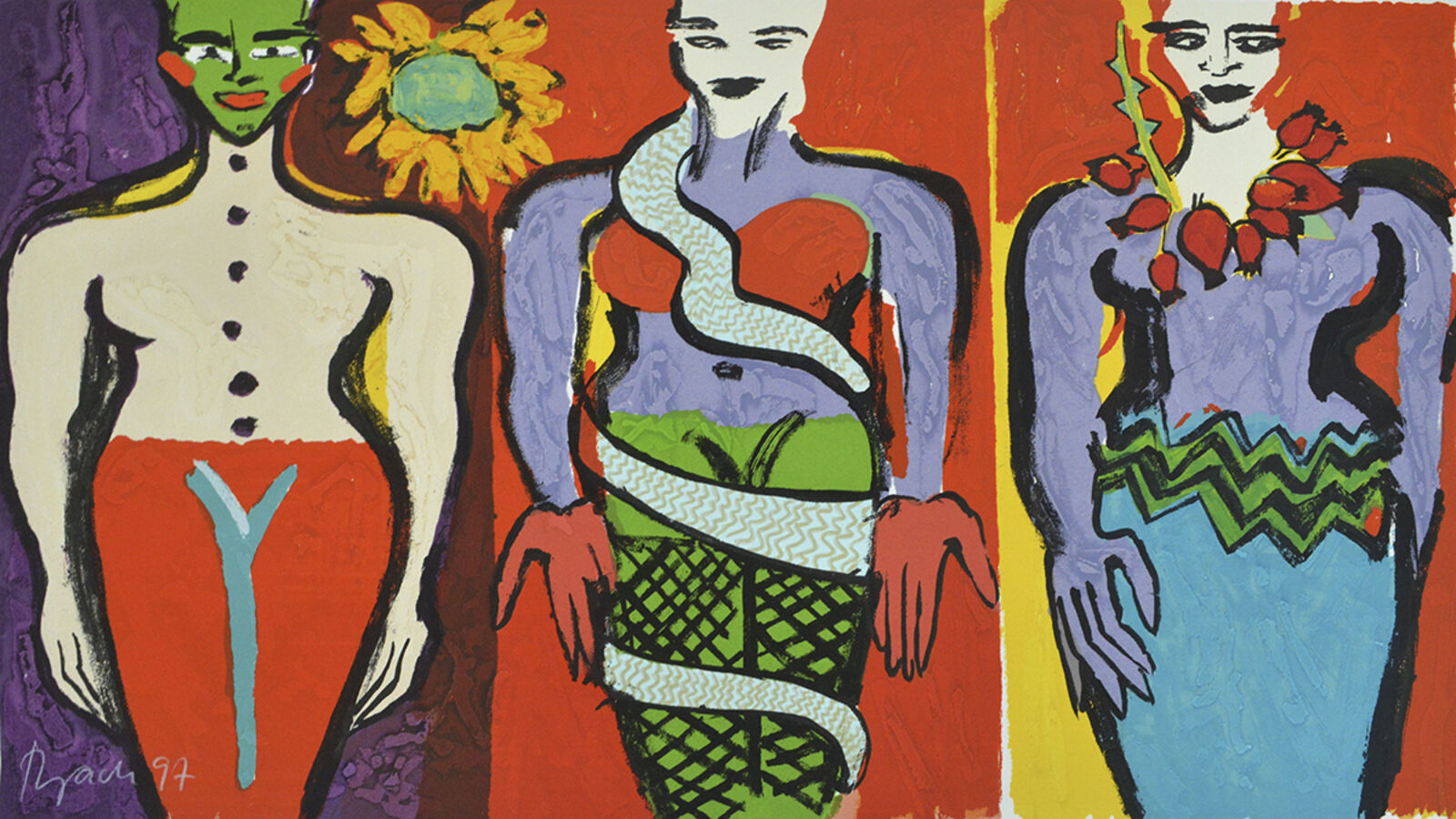 Earthly Paradise by Elvira Bach, 1998