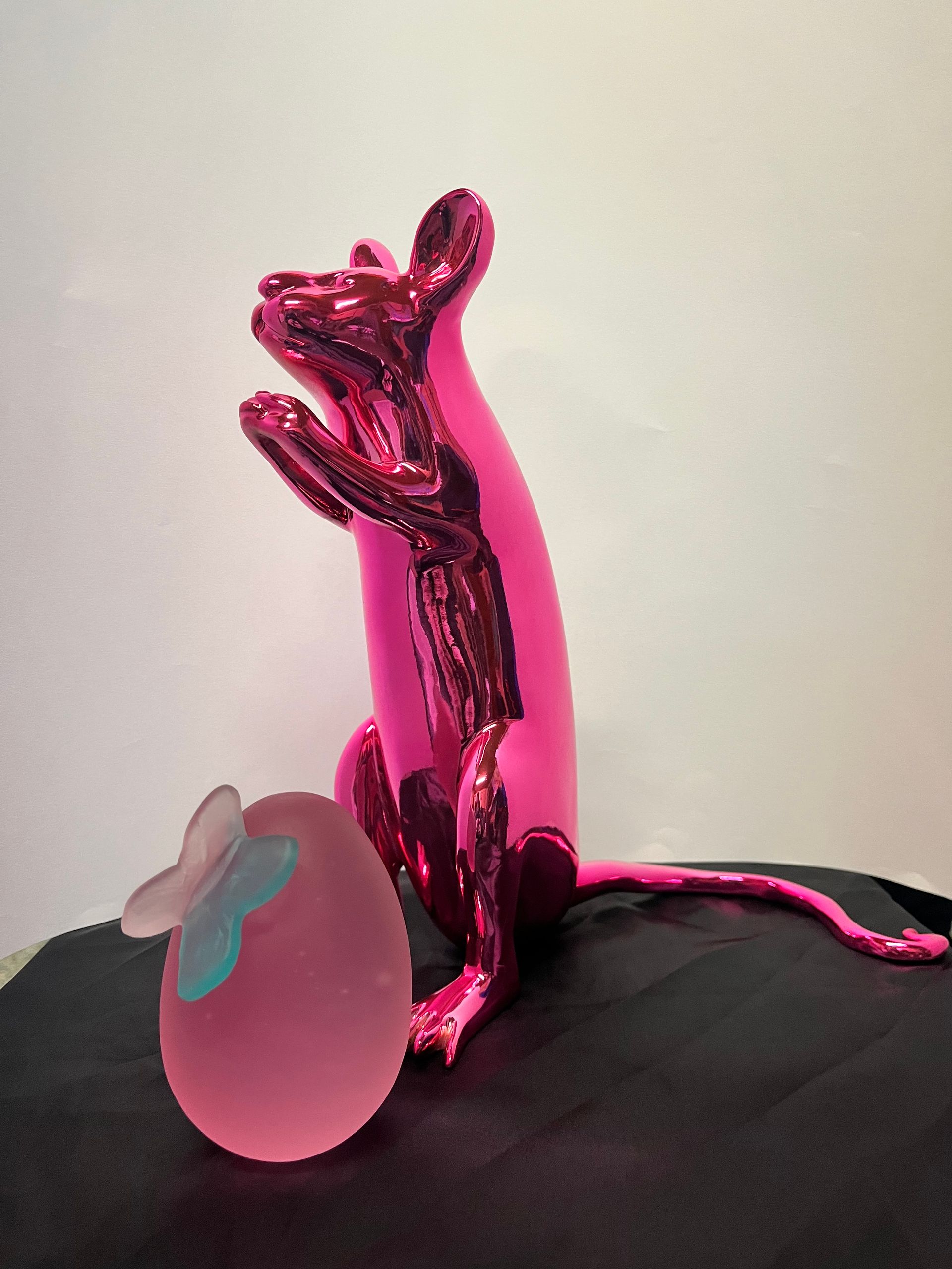 Pink Mouse & Egg by Emel Vardar, 2024