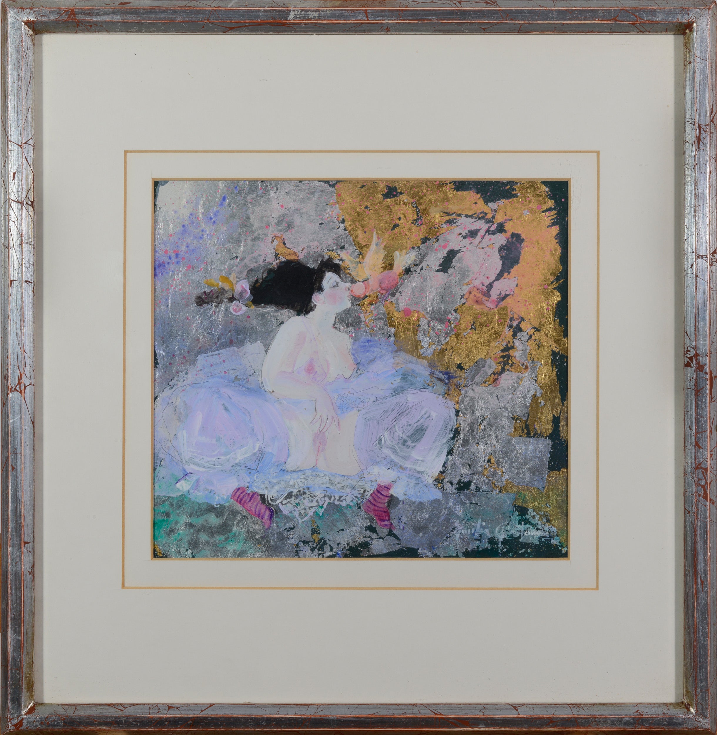 Erotic scene with lady