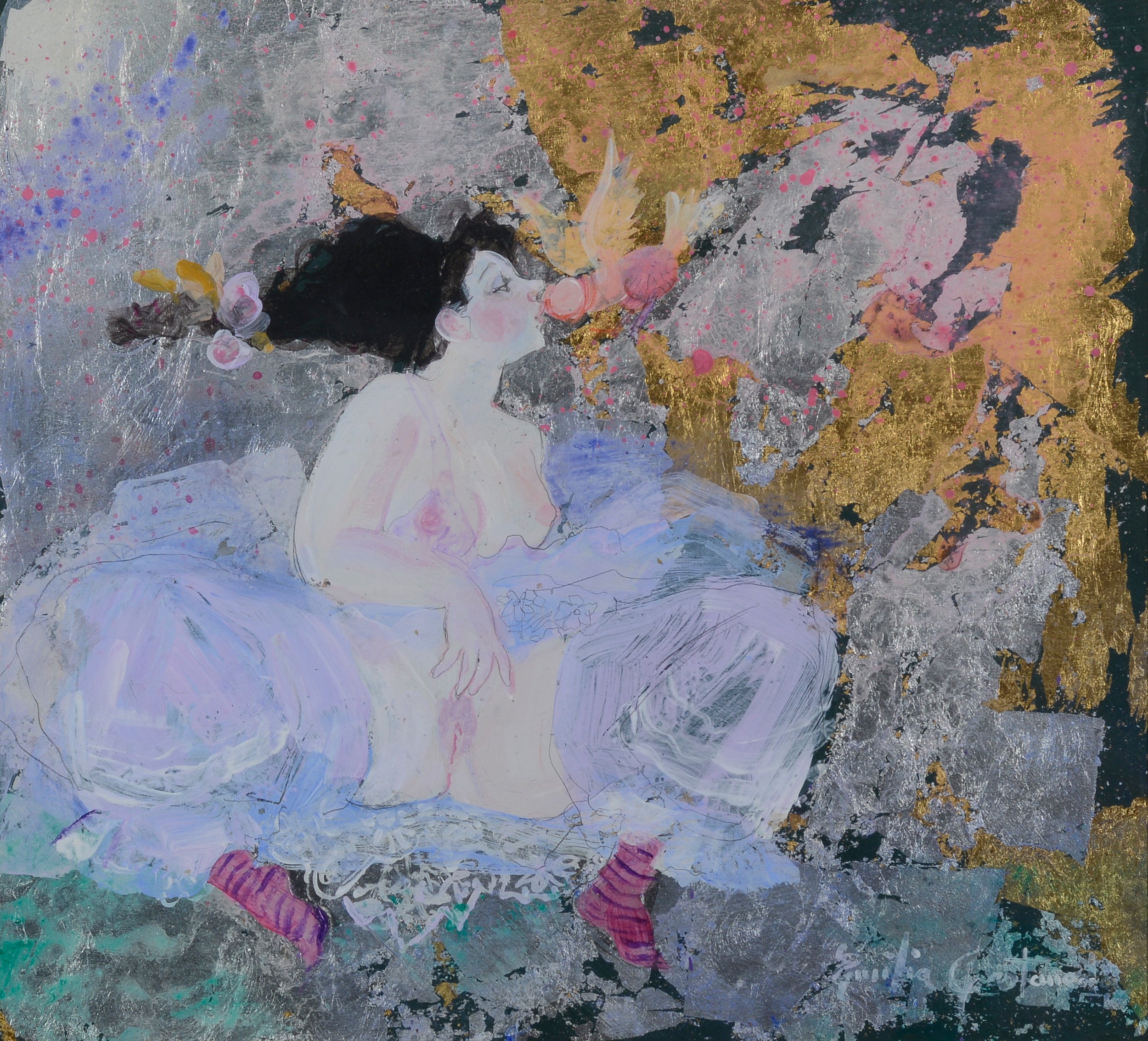 Erotic scene with lady