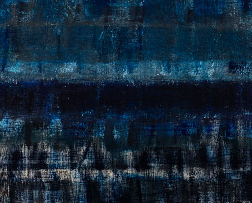 Artwork by Emily Berger, Blue on Blue, Made of Oil on wood panel 