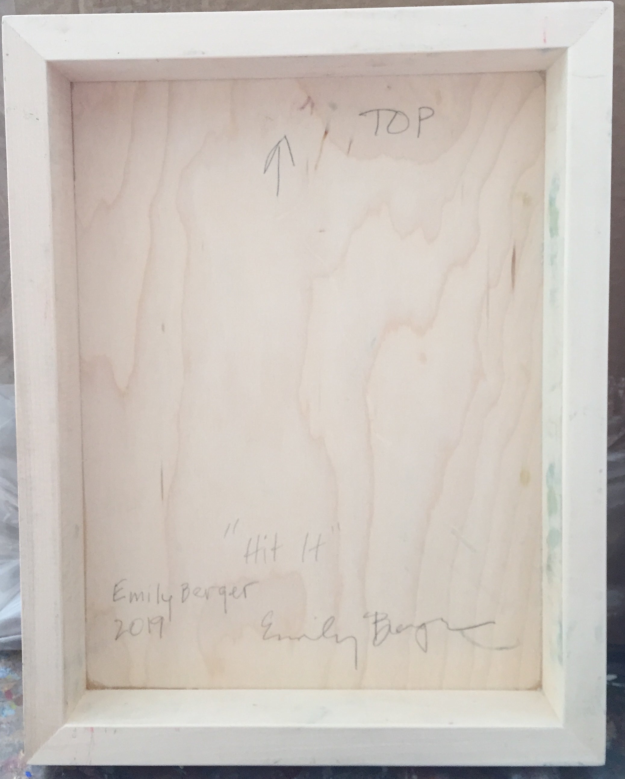 Artwork by Emily Berger, Hit it, Made of Oil on wood panel 