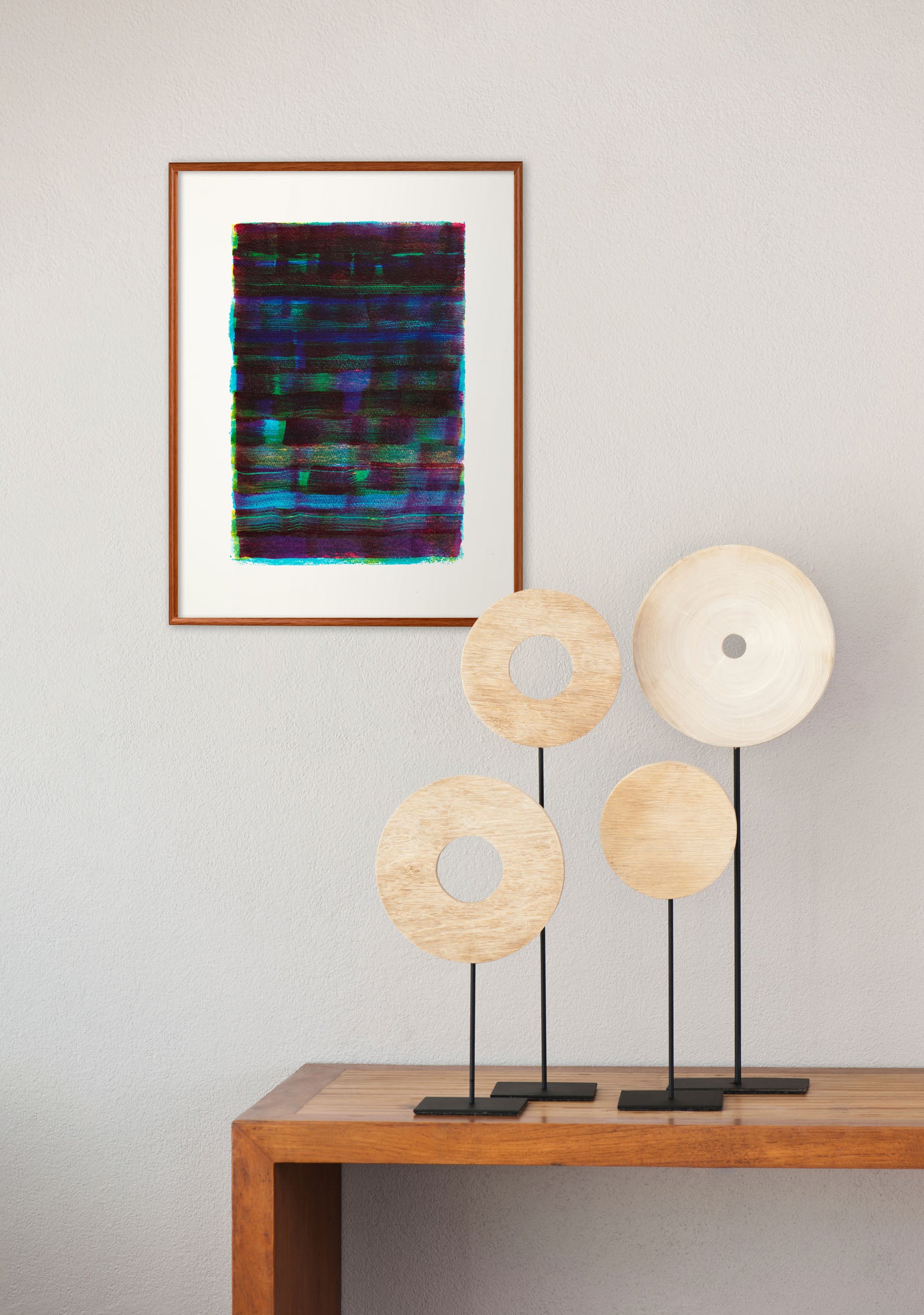 Artwork by Emily Berger, Untitled 13 (Blues), Made of Mixed mediums on paper 