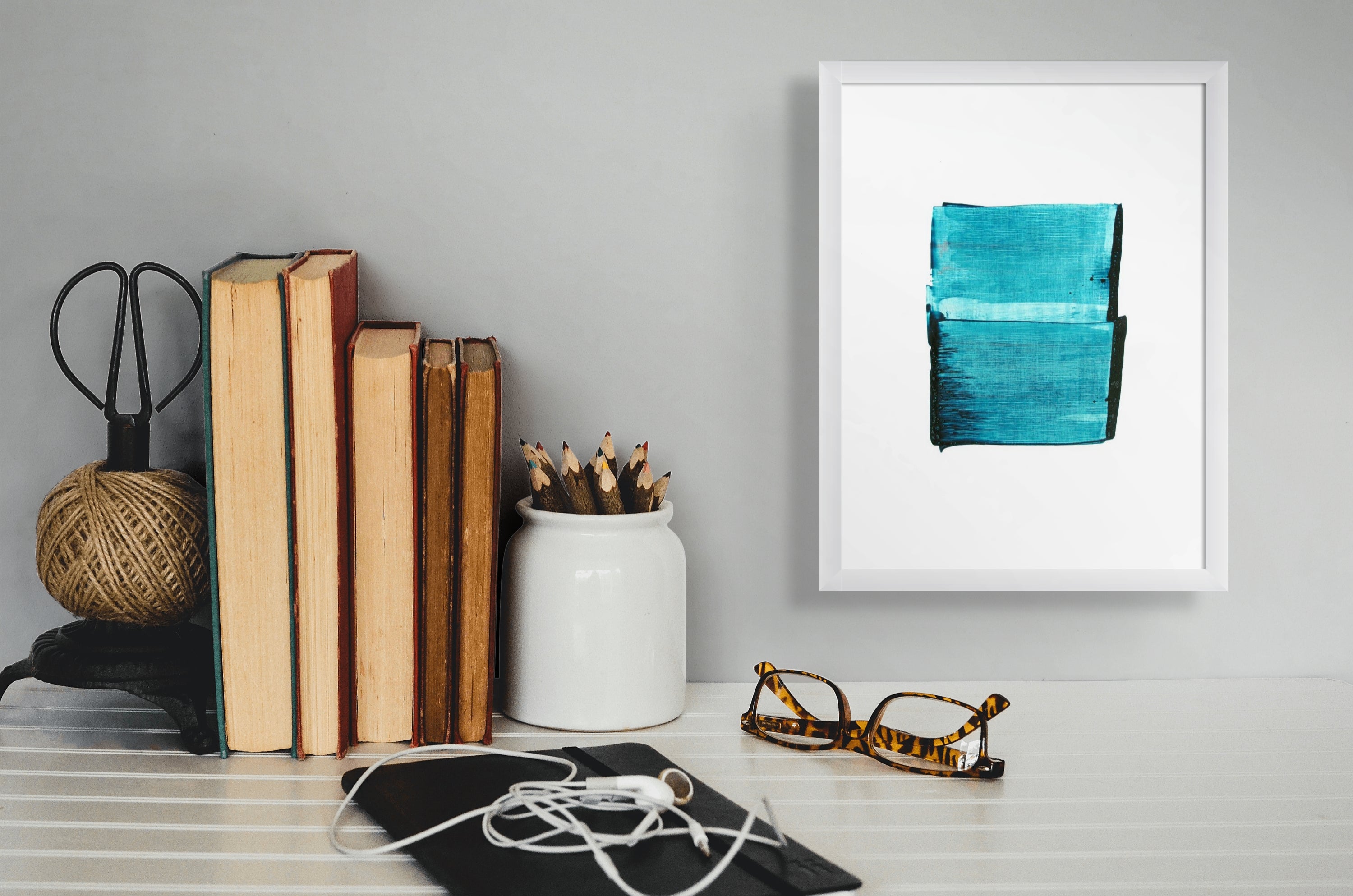 Artwork by Emma Godebska, Clear Water 01, Made of Acrylic on Hahnemühle paper 