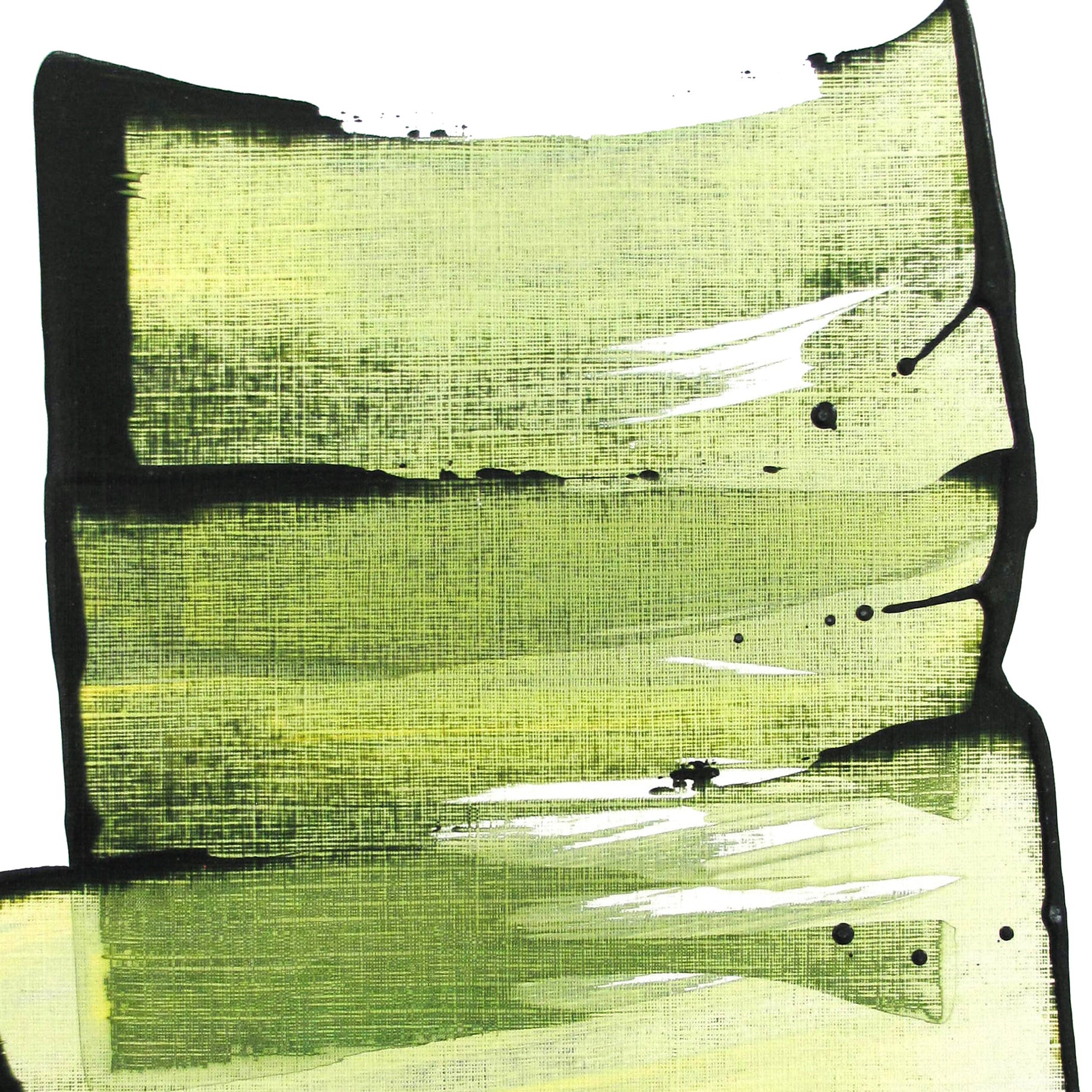 Artwork by Emma Godebska, Golden Green 07, Made of Acrylic on Hahnemühle paper 