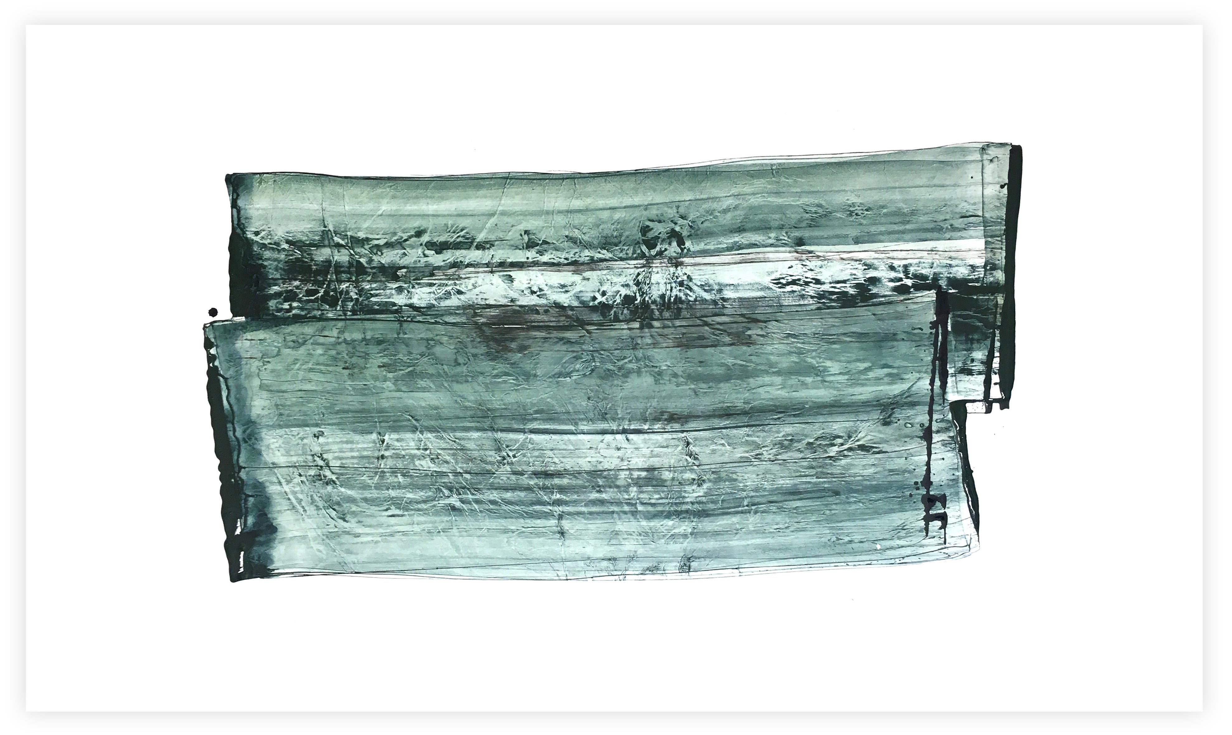 Artwork by Emma Godebska, Rainy Day, Made of Acrylic and pigments on lacquered canvas 