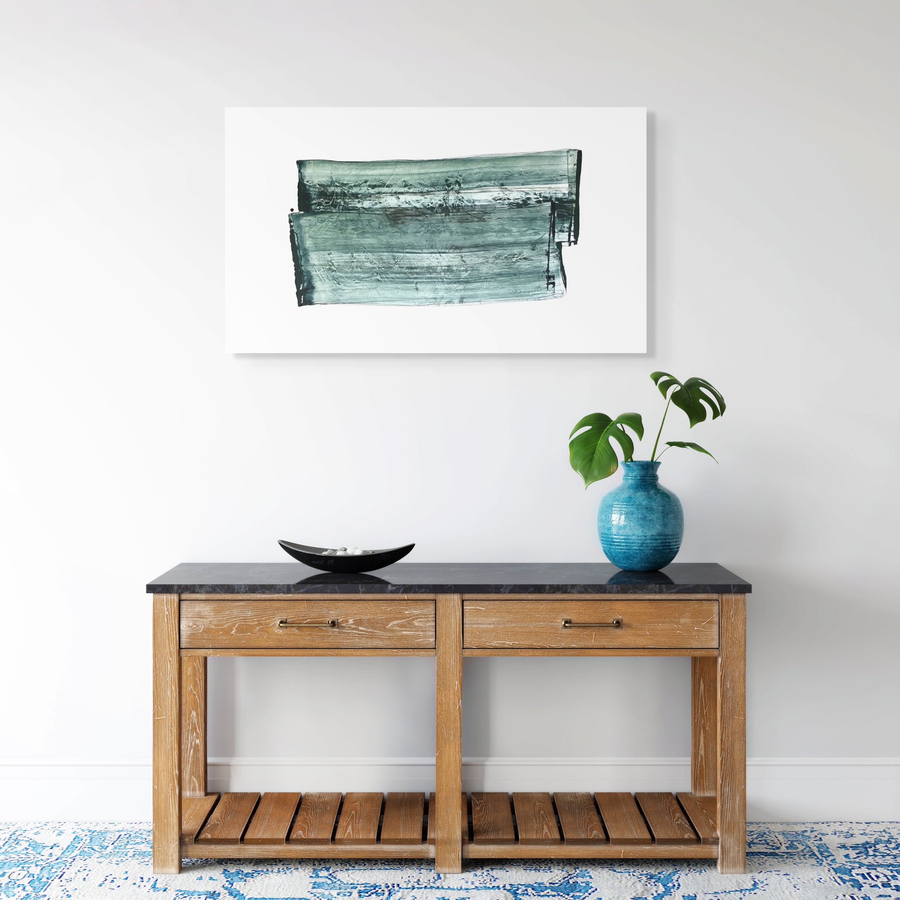 Artwork by Emma Godebska, Rainy Day, Made of Acrylic and pigments on lacquered canvas 