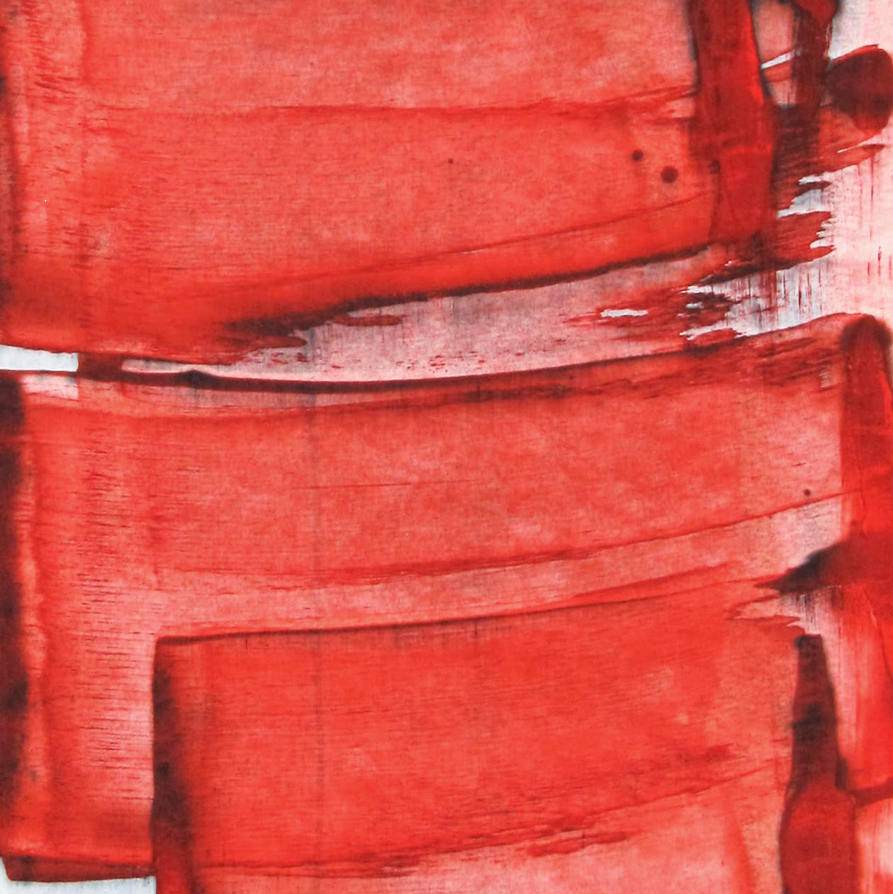 A painting of red and black squares on a white background.