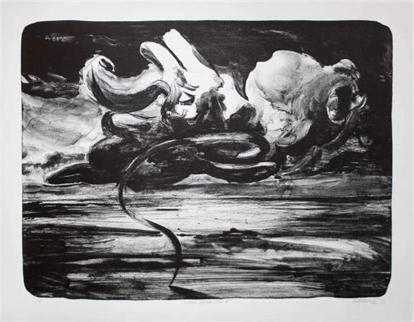 Artwork by Emma Webster, Little Black Cloud, Made of Lithograph on paper 