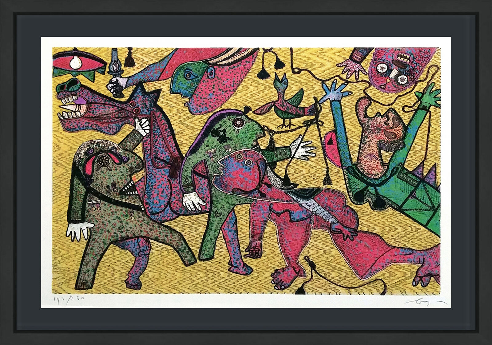 GUERNICA DETAIL by Enrico Baj, 1975